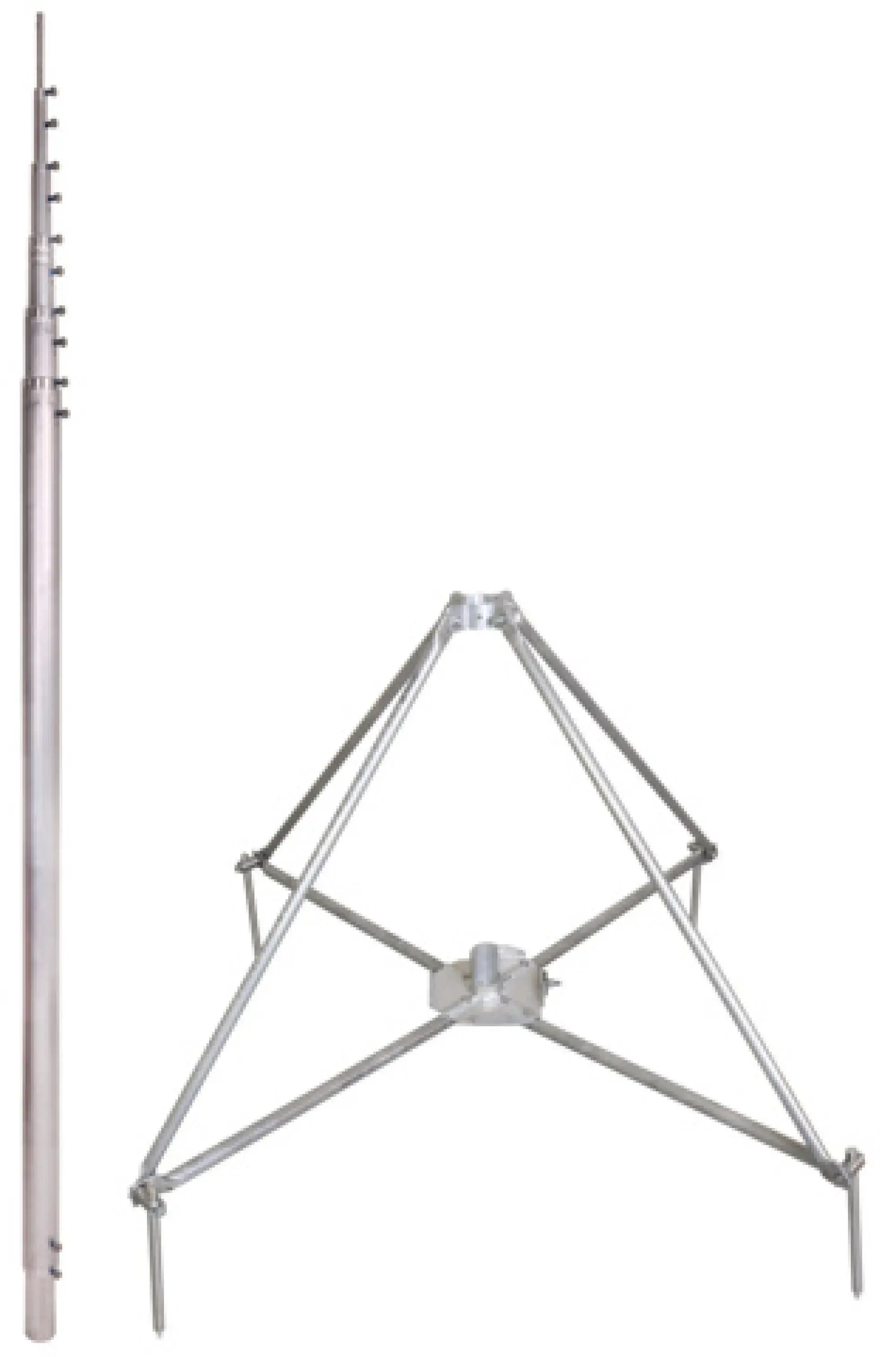 Dehn 105714 -SET- teles. air-term. rod L8.0m Al w. four-legged stand D60mm R680mm StSt (img_003)