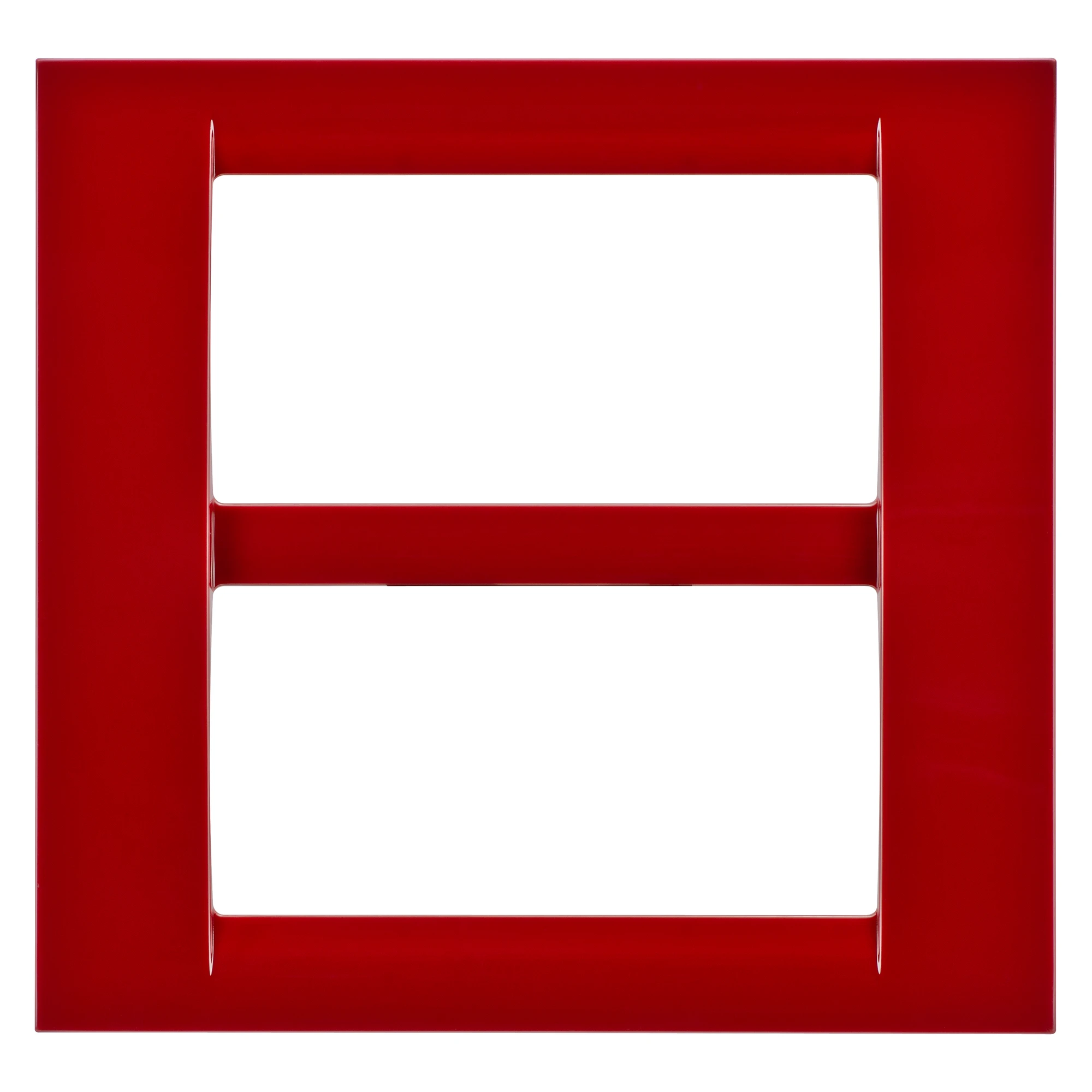 GEWISS GW22137 VIRNA PLATE - IN TECHNOPOLYMER GLOSS FINISHING - 8 GANG (4+4 OVERLAPPING) - CLASSIC BURGUNDY - SYSTEM (img_001)