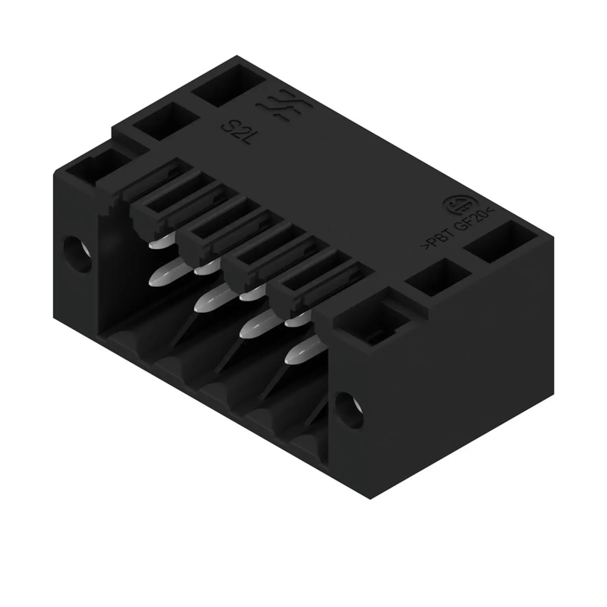 Weidmüller 1728650000 PCB connector (board connection), 125 V, 10 A, Pitch in mm: 3.50, Number of poles: 10, THT solder connection, Box (img_001)