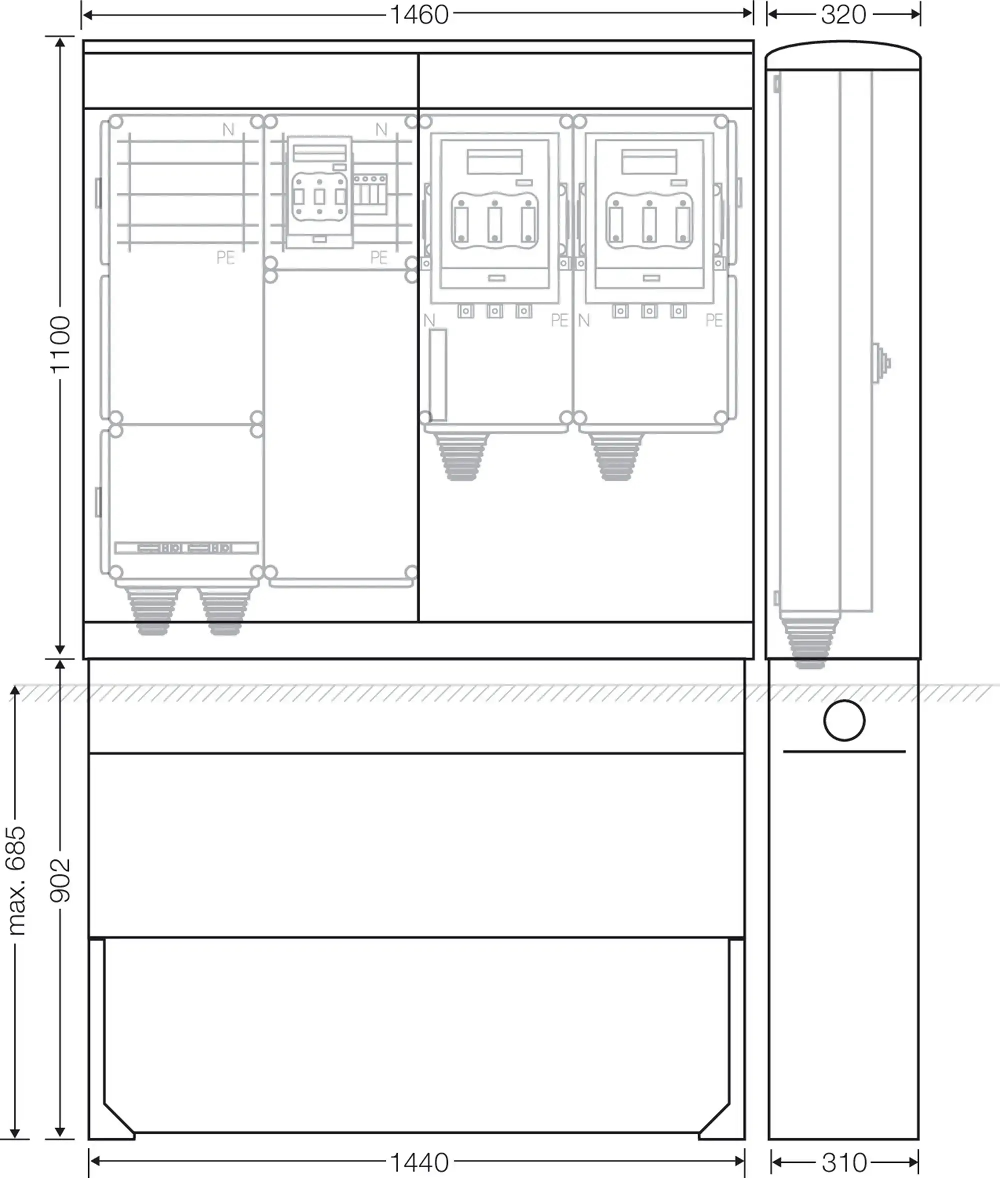 Hensel 65000168 Ladeverteiler für bis zu 2 Abgänge à 140kW Mi EV 140kW 2011 (img_004) Hensel 65000168 Ladeverteiler für bis zu 2 Abgänge à 140kW Mi EV 140kW 2011 (img_004)