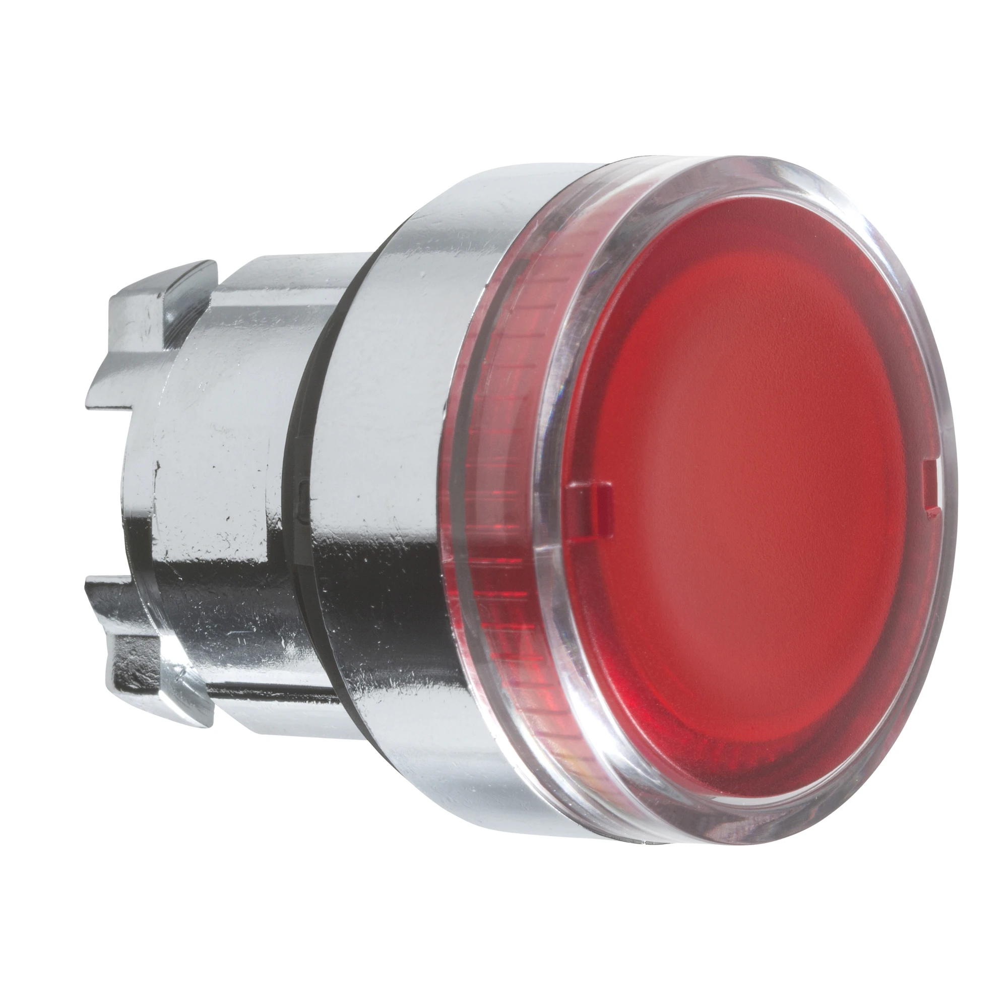 Schneider Electric ZB4BW34 Illuminated pushbutton, Front element, Harmony XB4, Metal, 22mm, red, unlabeled, momentary, smooth dome, BA9s (img_001)