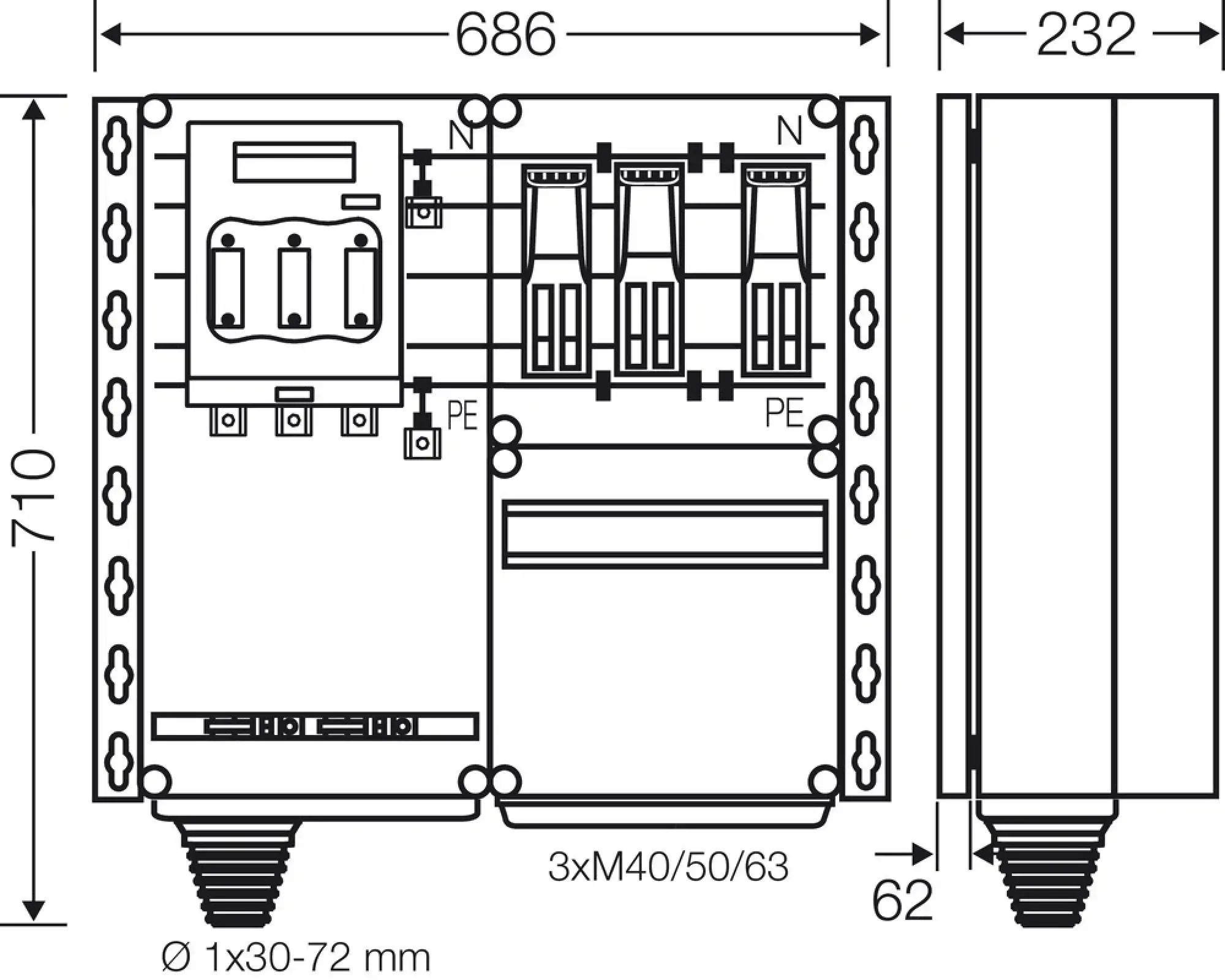 Hensel 20001582 PV-Wechselrichter-Sammler, 140kVA, 3-phasige Wechselrichter Mi PV 7324 (img_004) Hensel 20001582 PV-Wechselrichter-Sammler, 140kVA, 3-phasige Wechselrichter Mi PV 7324 (img_004)