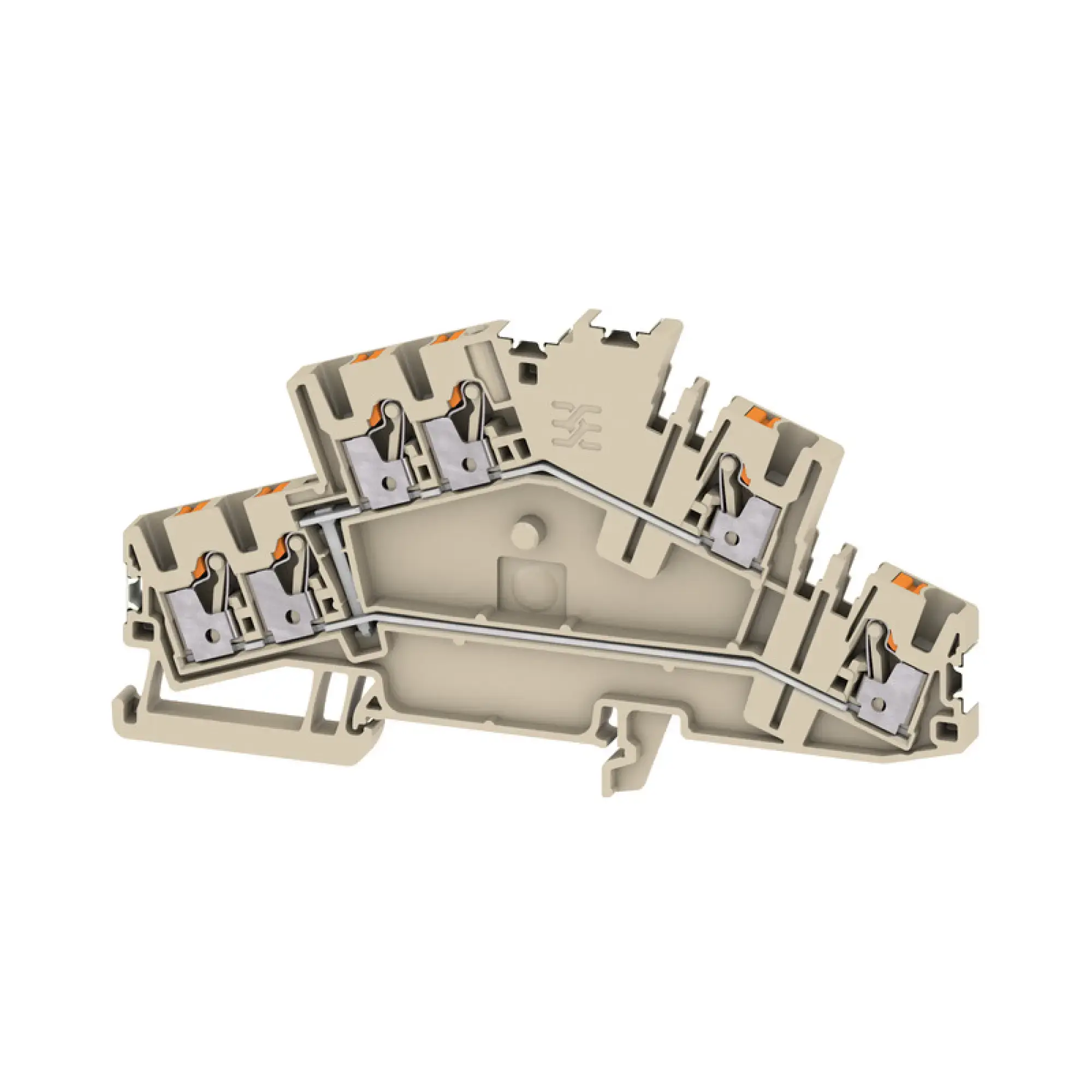 Weidmüller 2936690000 Multi-tier modular terminal, PUSH IN, dark beige, 2.5 mm², 800 V, 800 V, Number of connections: 6, Number of levels: 2, TS 35, V-0, Wemid (img_001) Weidmüller 2936690000 Multi-tier modular terminal, PUSH IN, dark beige, 2.5 mm², 800 V, 800 V, Number of connections: 6, Number of levels: 2, TS 35, V-0, Wemid (img_001)