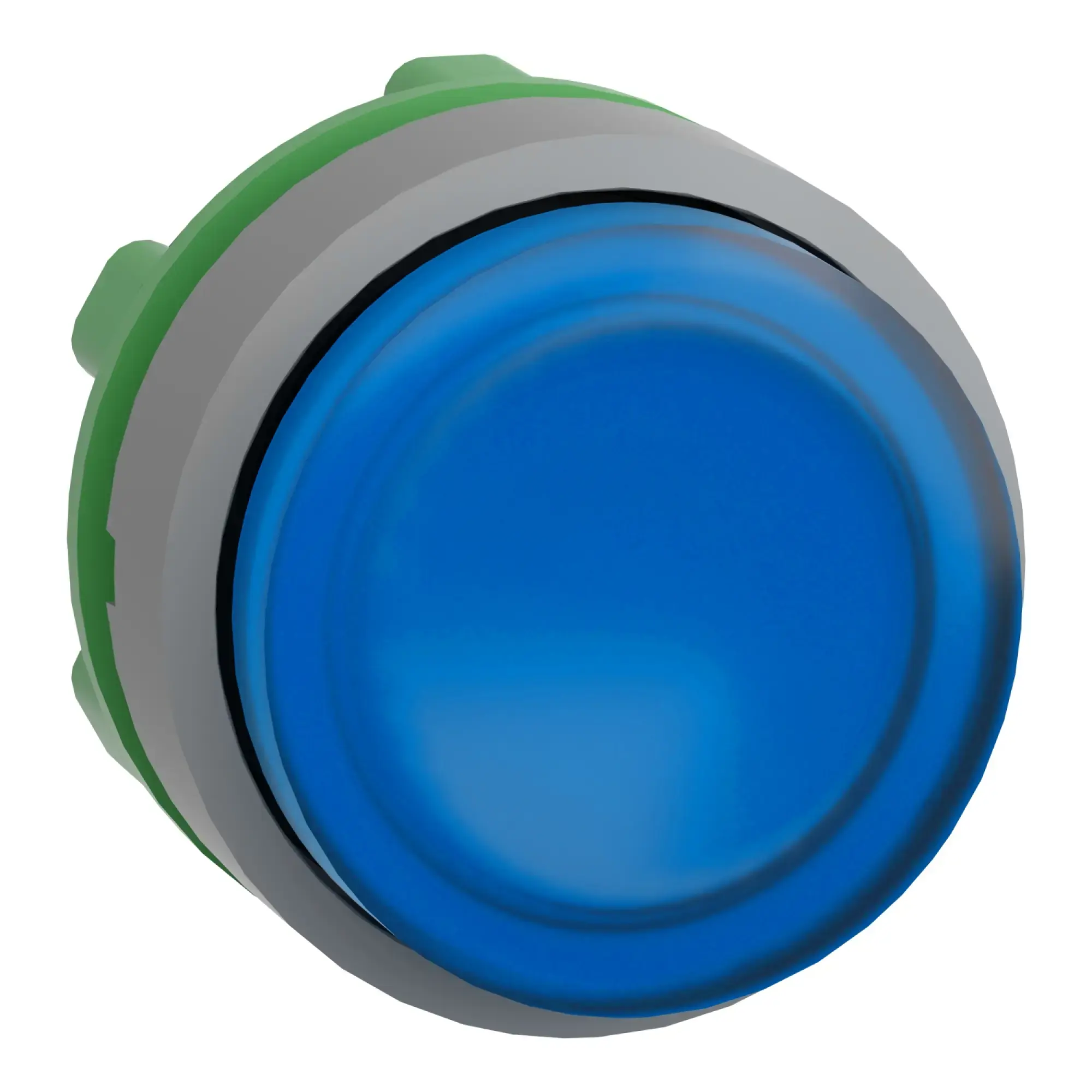 Schneider Electric ZB5AW163C0 Illuminated push-button, front element, Harmony XB5, plastic, 22mm, light gray, blue, protruding, for universal LED (img_010)