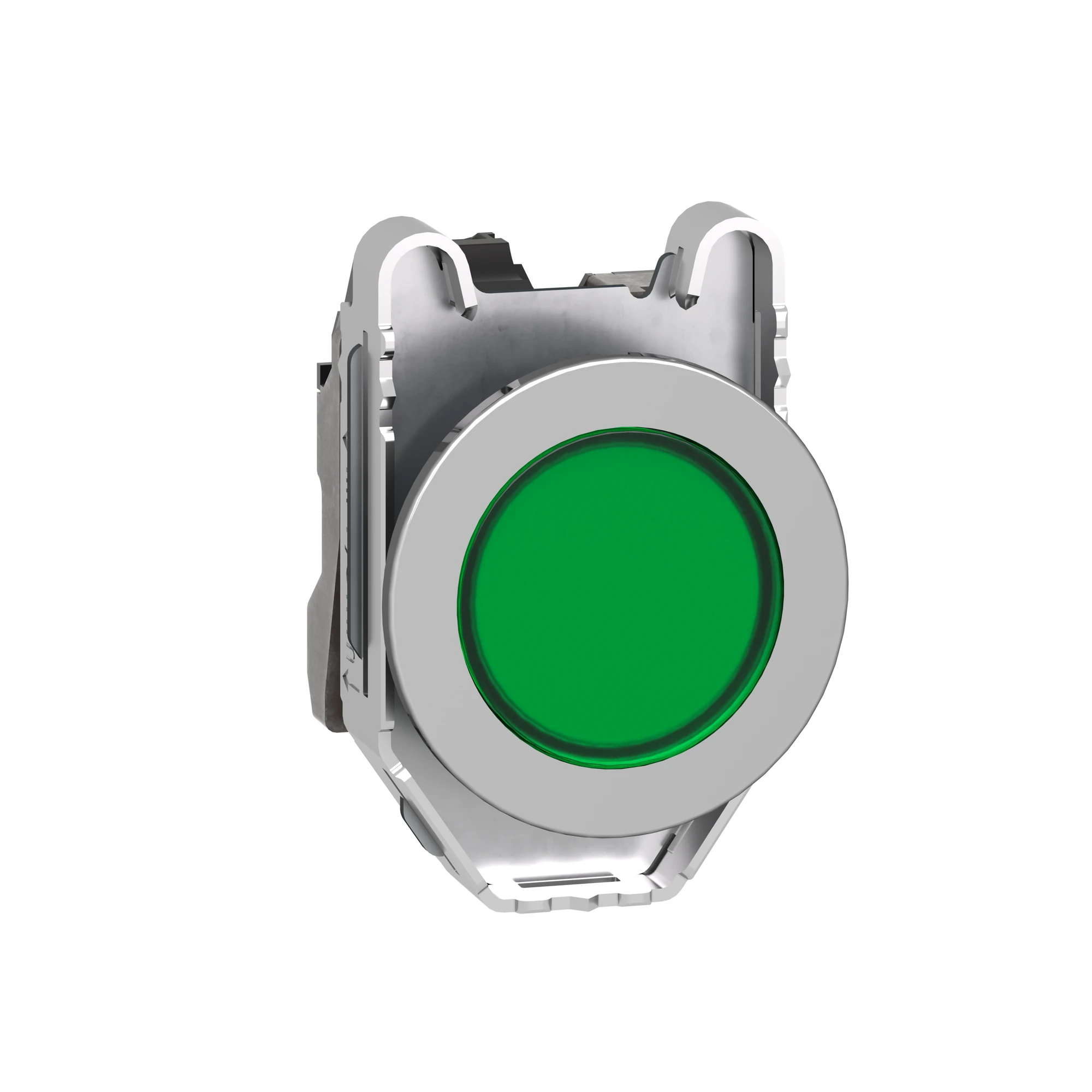 Schneider Electric XB4FVB3 Signal Indicator, Harmony XB4F, Metal, 30mm, Green, Universal LED, Smooth Dome, Screw Terminal, 24V ACDC (img_001)