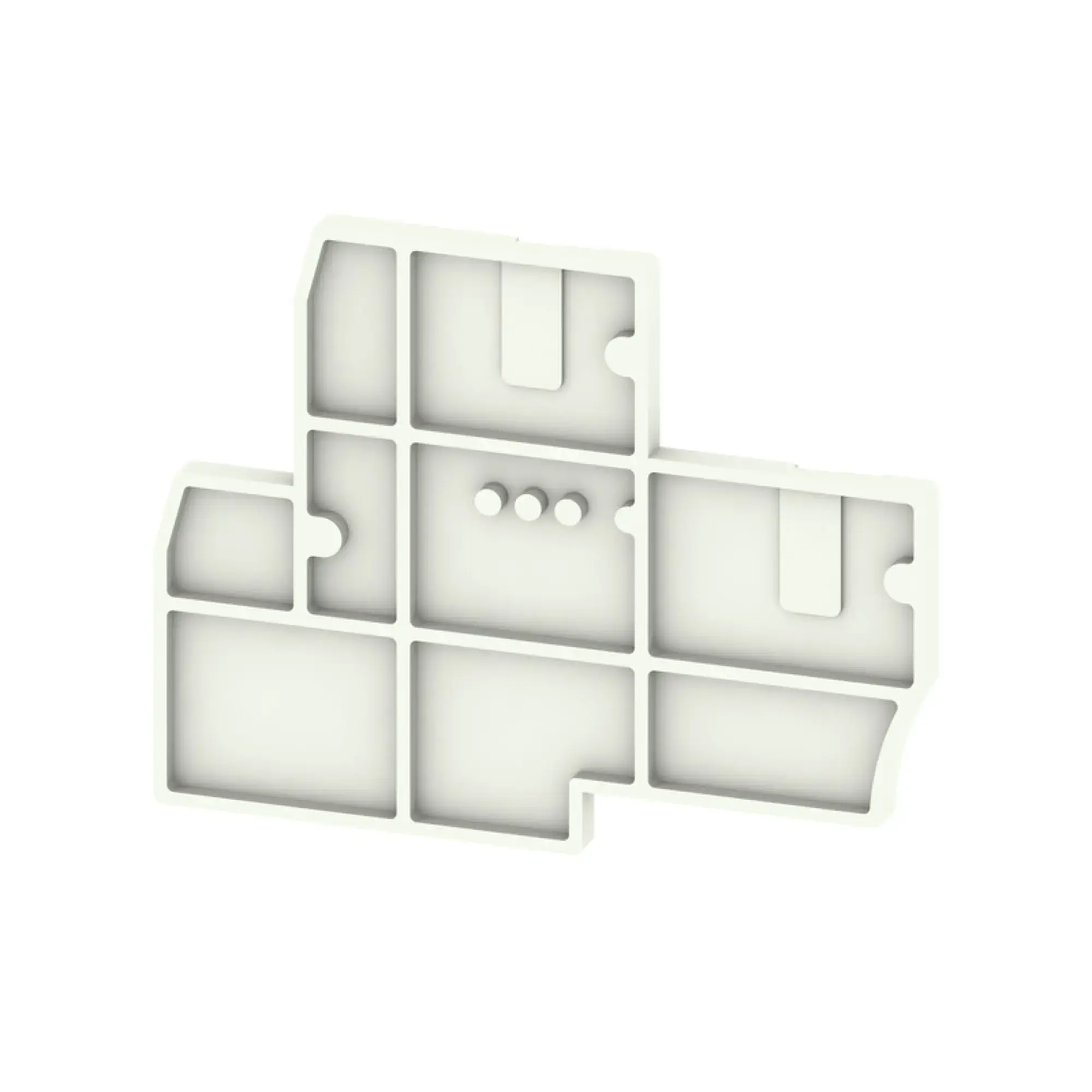 Weidmüller 1112130000 End plate (terminals), Light Grey, Height: 45.4 mm, Width: 5.08 mm, V-0, Wemid (img_001)