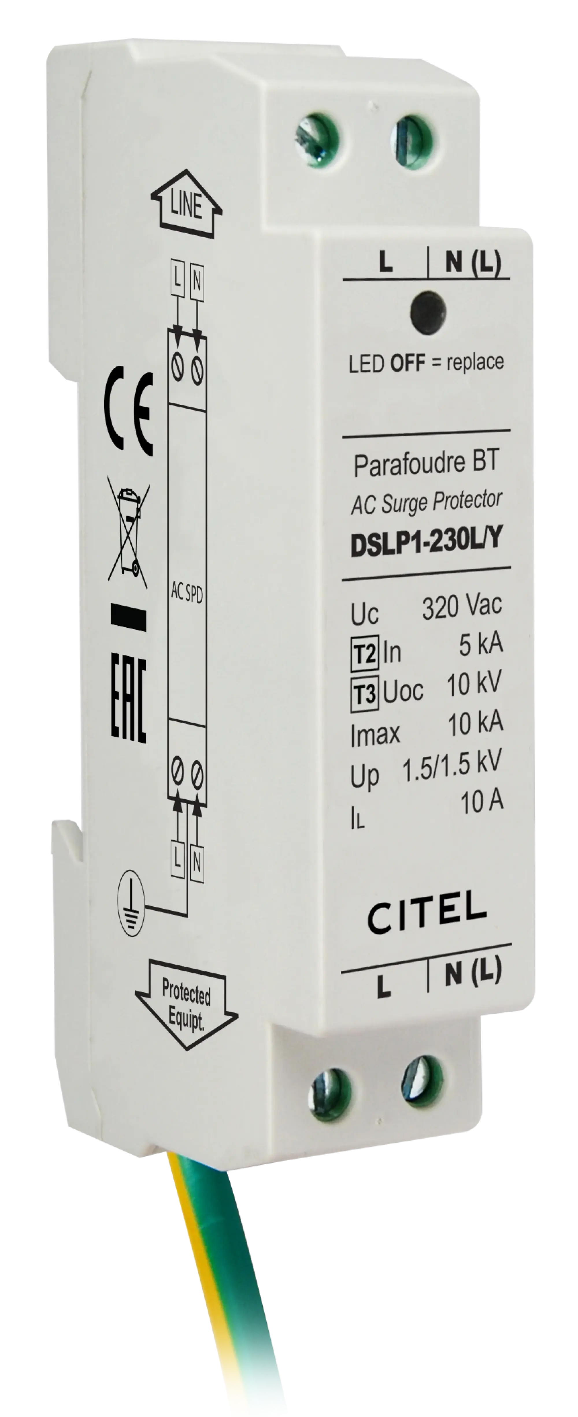 Citel 352923 Überspannungsableiter 2-polig Typ 2+3 für 230 bis 277 V für LED, Schutzklasse 1 (img_001) Citel 352923 Überspannungsableiter 2-polig Typ 2+3 für 230 bis 277 V für LED, Schutzklasse 1 (img_001)