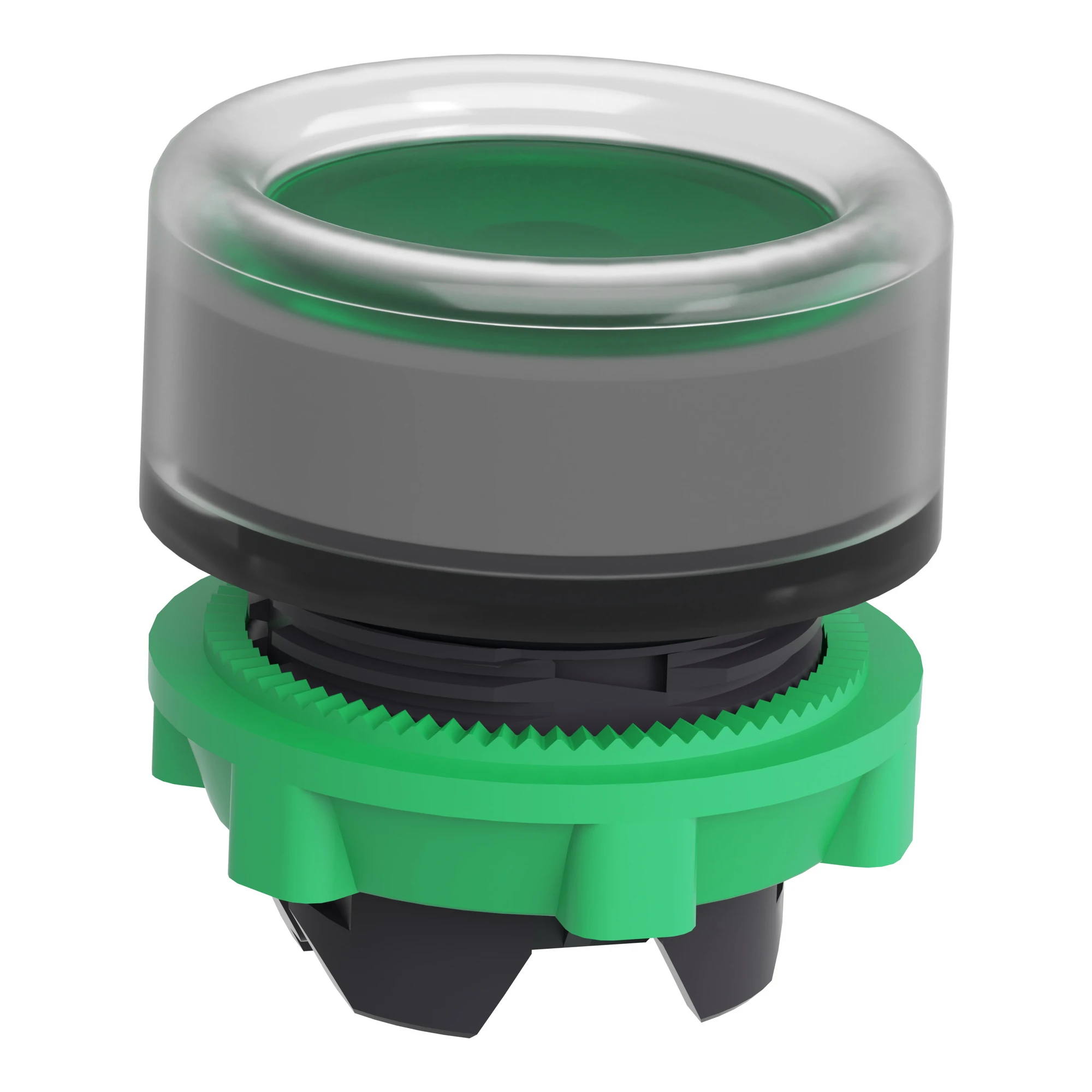 Schneider Electric ZB5AW533C0 Illuminated push button, front element, Harmony XB5, plastic, 22mm, light grey, green, for universal LED, with protective cap (img_005)