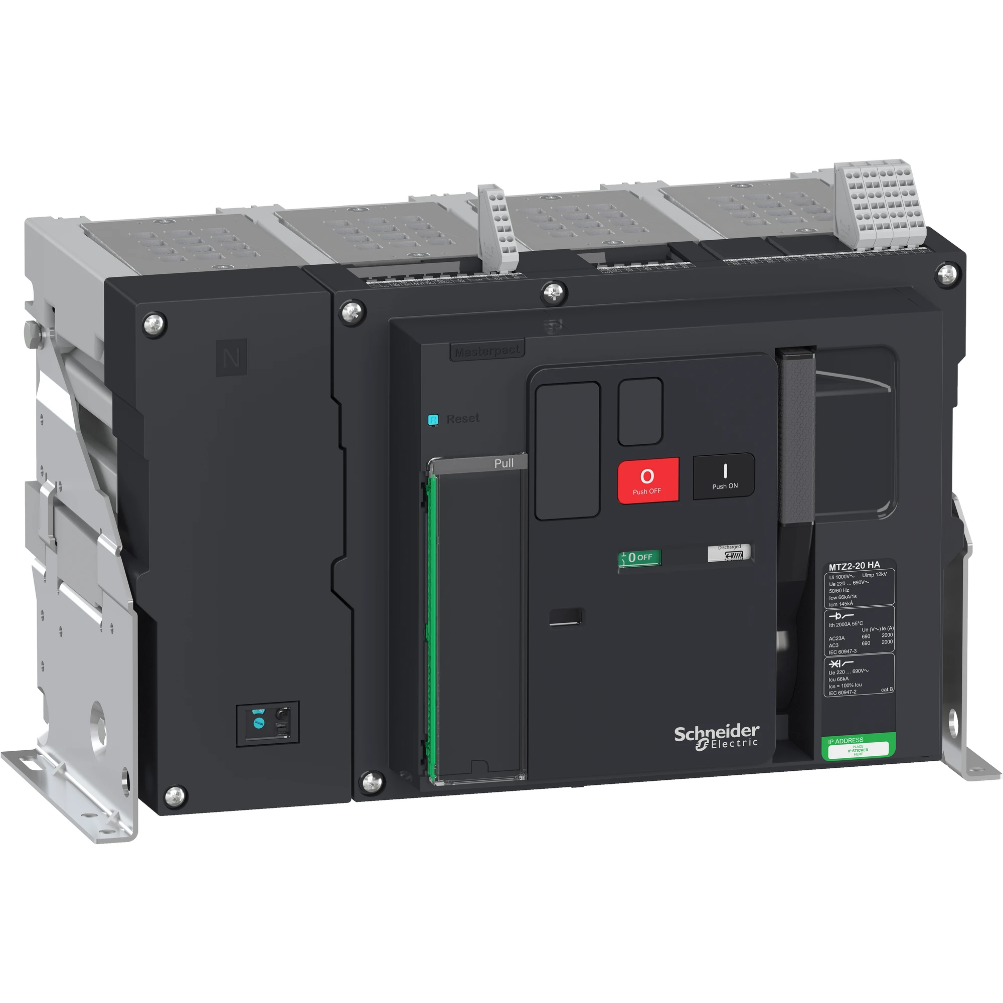 Schneider Electric LV848068 MasterPact MTZ2 2000A HA Icm=145kA/690V 4P Basic Fixed Mounting Switch (img_001)