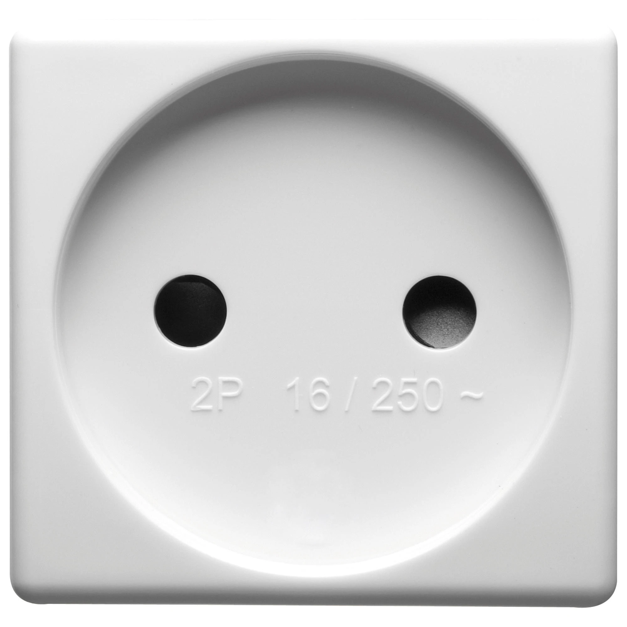 GEWISS GW20206 FRENCH STANDARD SOCKET-OUTLET 250V ac - 2P 16A - 2 MODULES - SYSTEM WHITE (img_001)