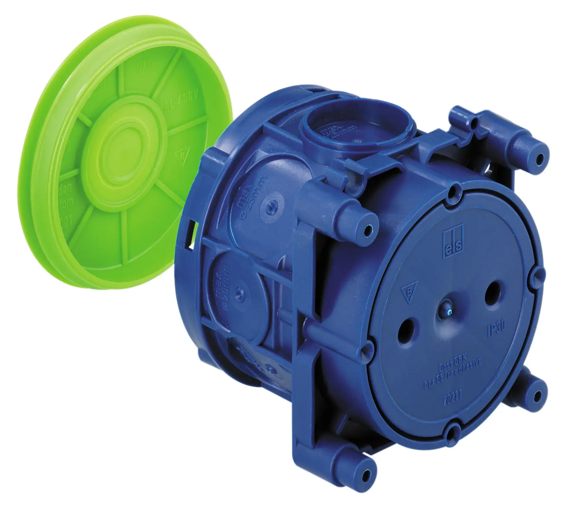 Spelsberg 97176501 Branch socket, other, Type of protection IP30, Suitable for concrete construction, Rated insulation voltage 400V AC, VDE, Halogen free (img_001)