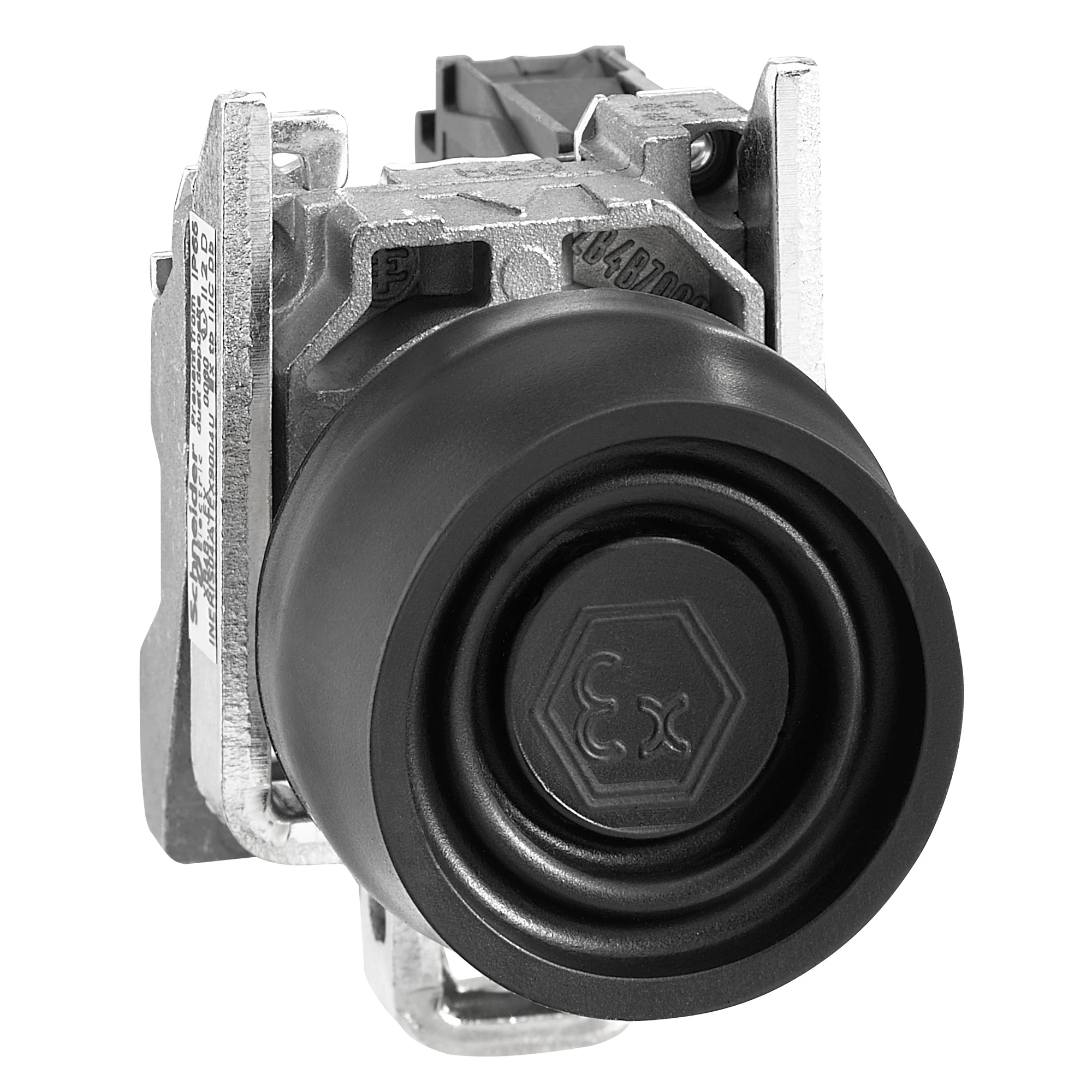 Schneider Electric XB4BPS21EX Push Button, Harmony XB4, Metal, 22mm, Black, Momentary, with Protective Cap, 1S, ATEX (img_001) Schneider Electric XB4BPS21EX Push Button, Harmony XB4, Metal, 22mm, Black, Momentary, with Protective Cap, 1S, ATEX (img_001)