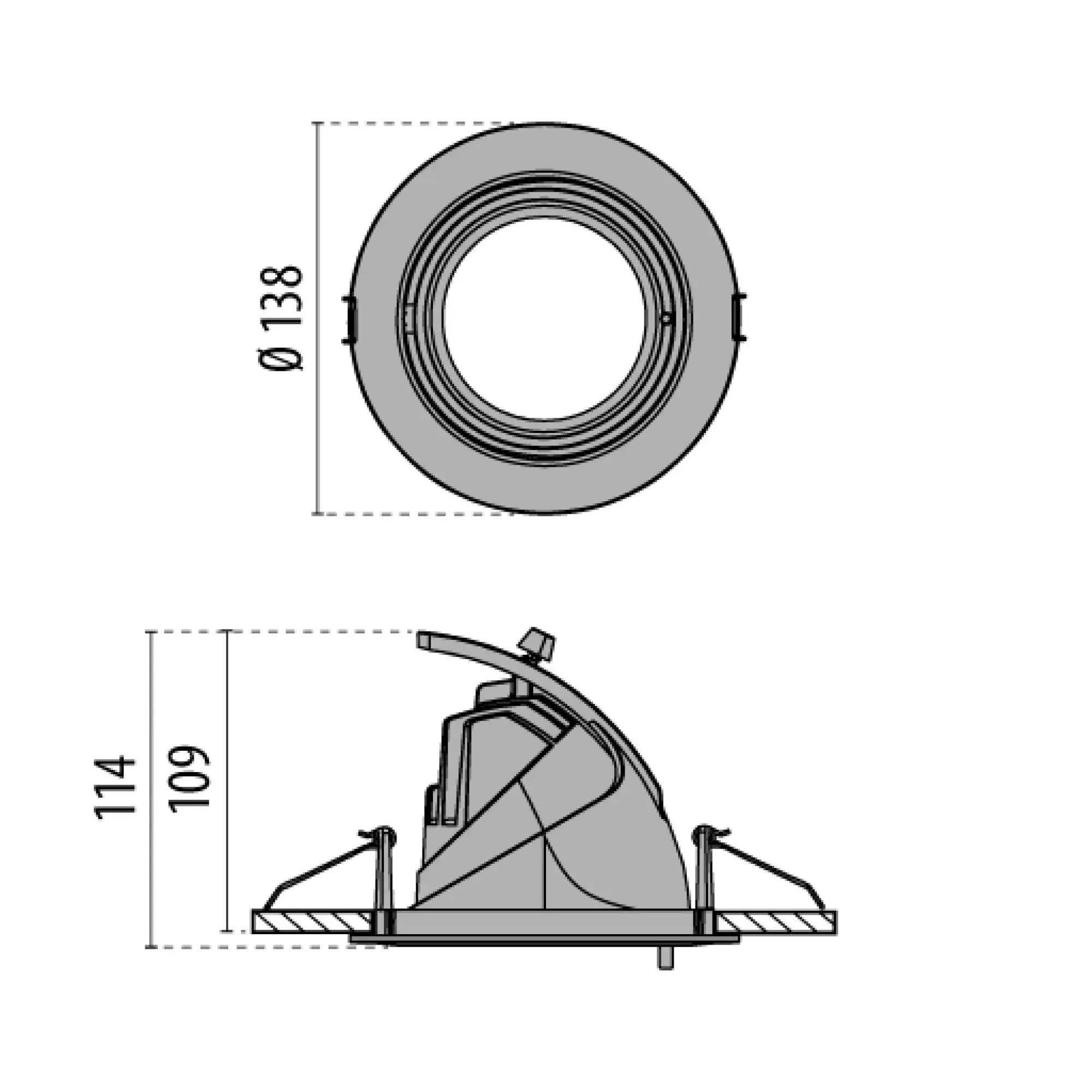 Performance iN Lighting LTY1313DD930 LED-Einbaustrahler 3000K 20W DALI runde mittlere Streuoptik LTY1313DD930 (img_002)