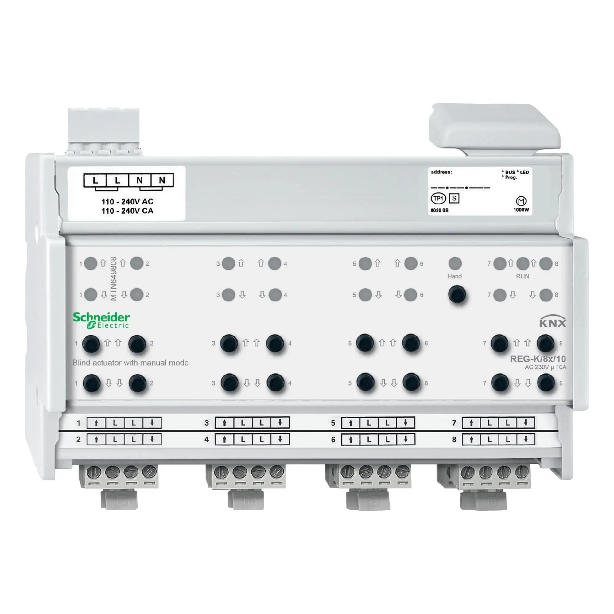 Schneider Electric MTN649808 Blind actuator REG-K/8x/10 with manual operation, light grey (img_002)