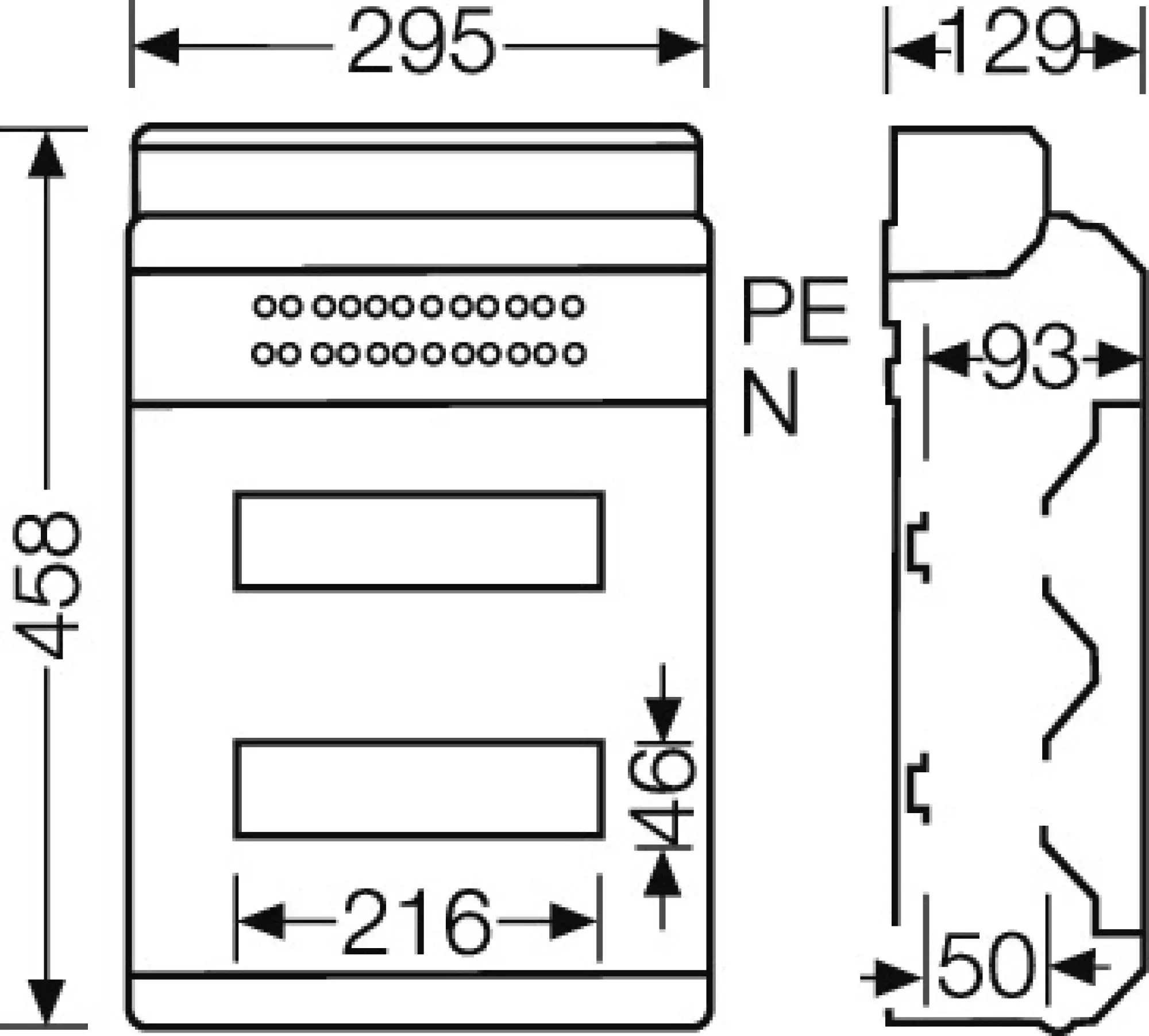 Hensel 6100226 KV 90-Automatengehäuse 24 Teilungseinheiten (2x12x18mm), IP 54 KV 2524 (img_002)
