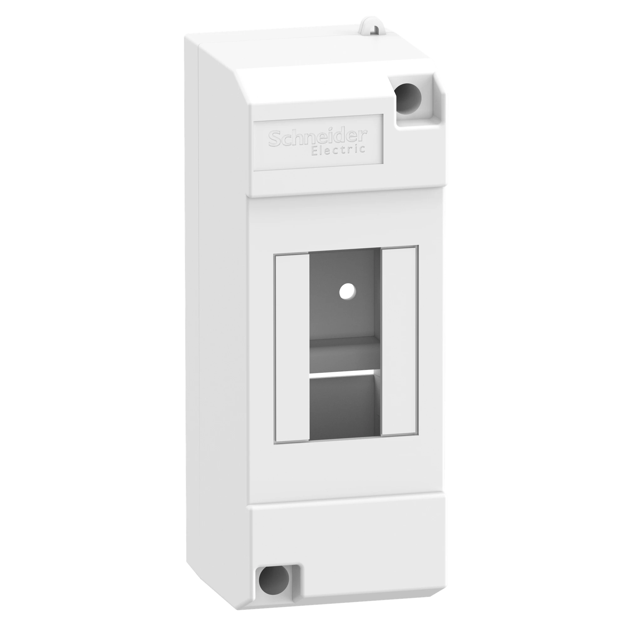 Schneider Electric 10205 Micro Pragma Surface-Mounted Enclosure, 2 modules, IP40, with DIN Mounting Rail (img_001)