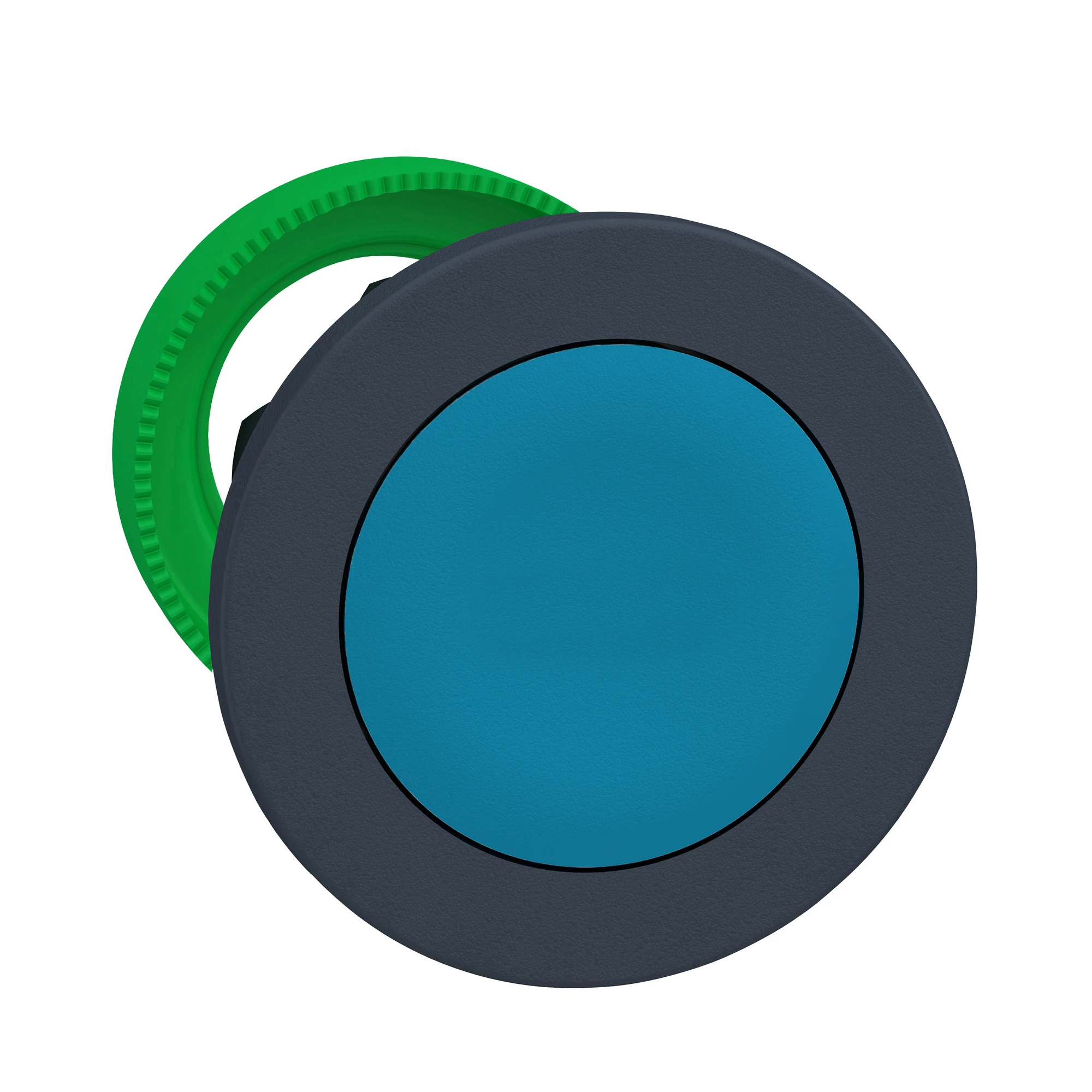 Schneider Electric ZB5FH06 Pushbutton, Front Element, Harmony XB5F, Plastic, 30mm, Blue, Unlabeled, Latching (img_001)