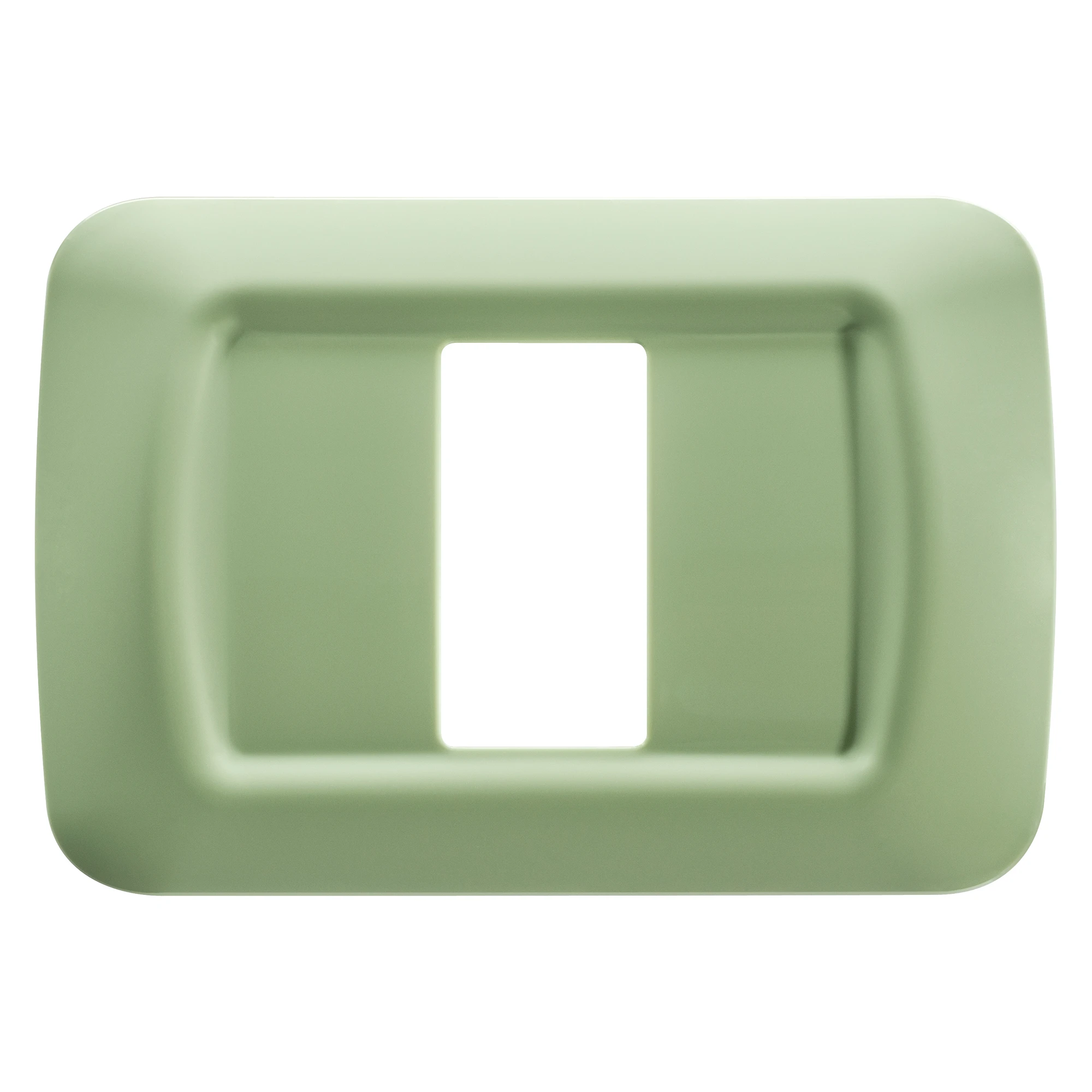 GEWISS GW22541 TOP SYSTEM PLATE - IN TECHNOPOLYMER GLOSS FINISHING - 1 GANG - VENETIAN GREEN - SYSTEM (img_001)
