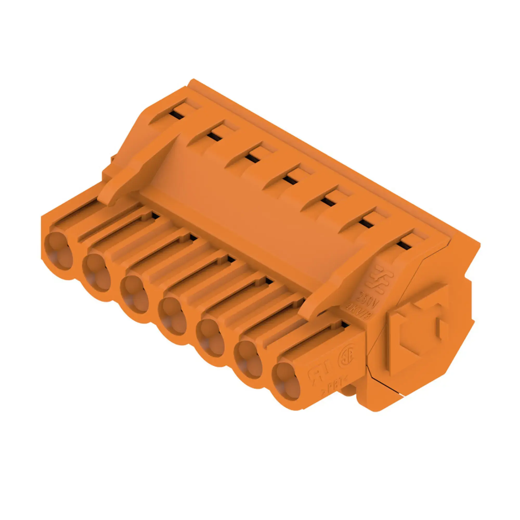 Weidmüller 1945800000 PCB connector (wire connection), 320 V, 17.5 A, Pitch in mm: 5.08, 4 mm², Number of poles: 7, Clamping yoke connection, Box (img_001)