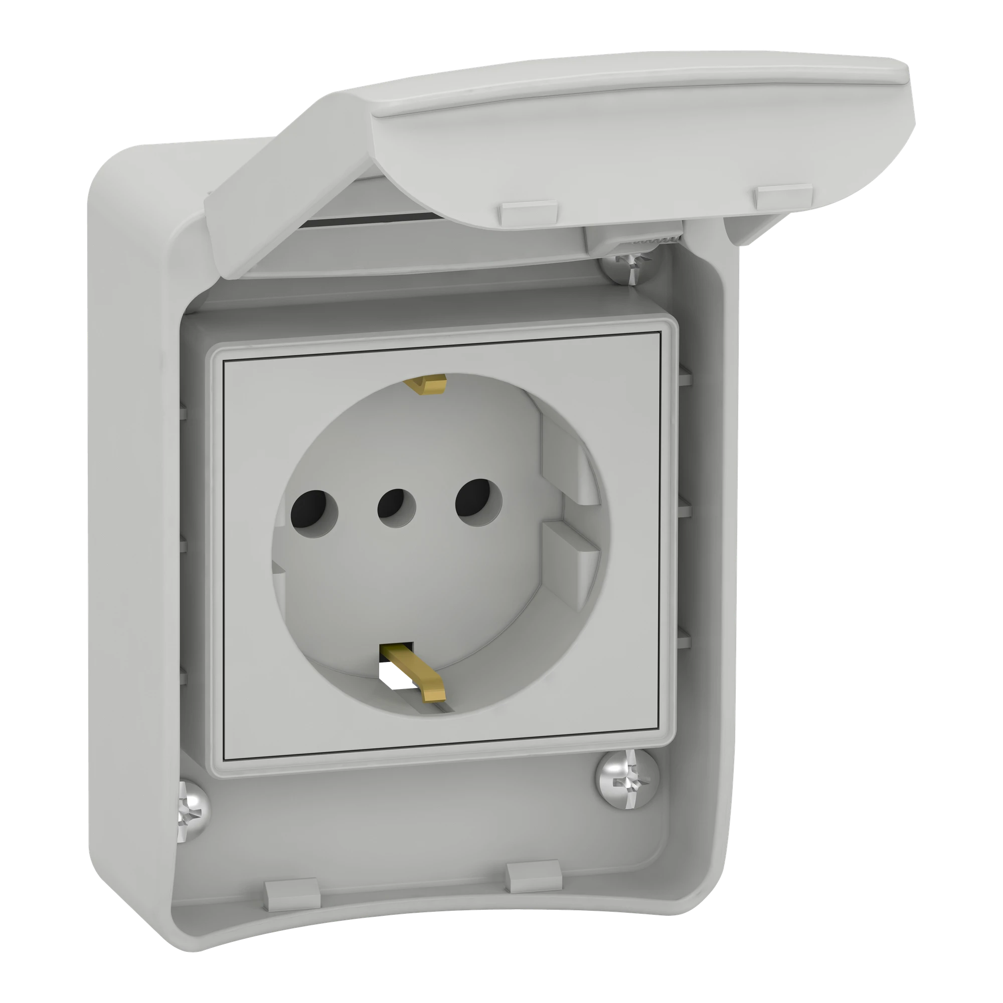 Schneider Electric 81141 Surface-mounted sockets, grey, 2p+E, 10/16A, 250 V, Germany, IP65 (img_001) Schneider Electric 81141 Surface-mounted sockets, grey, 2p+E, 10/16A, 250 V, Germany, IP65 (img_001)