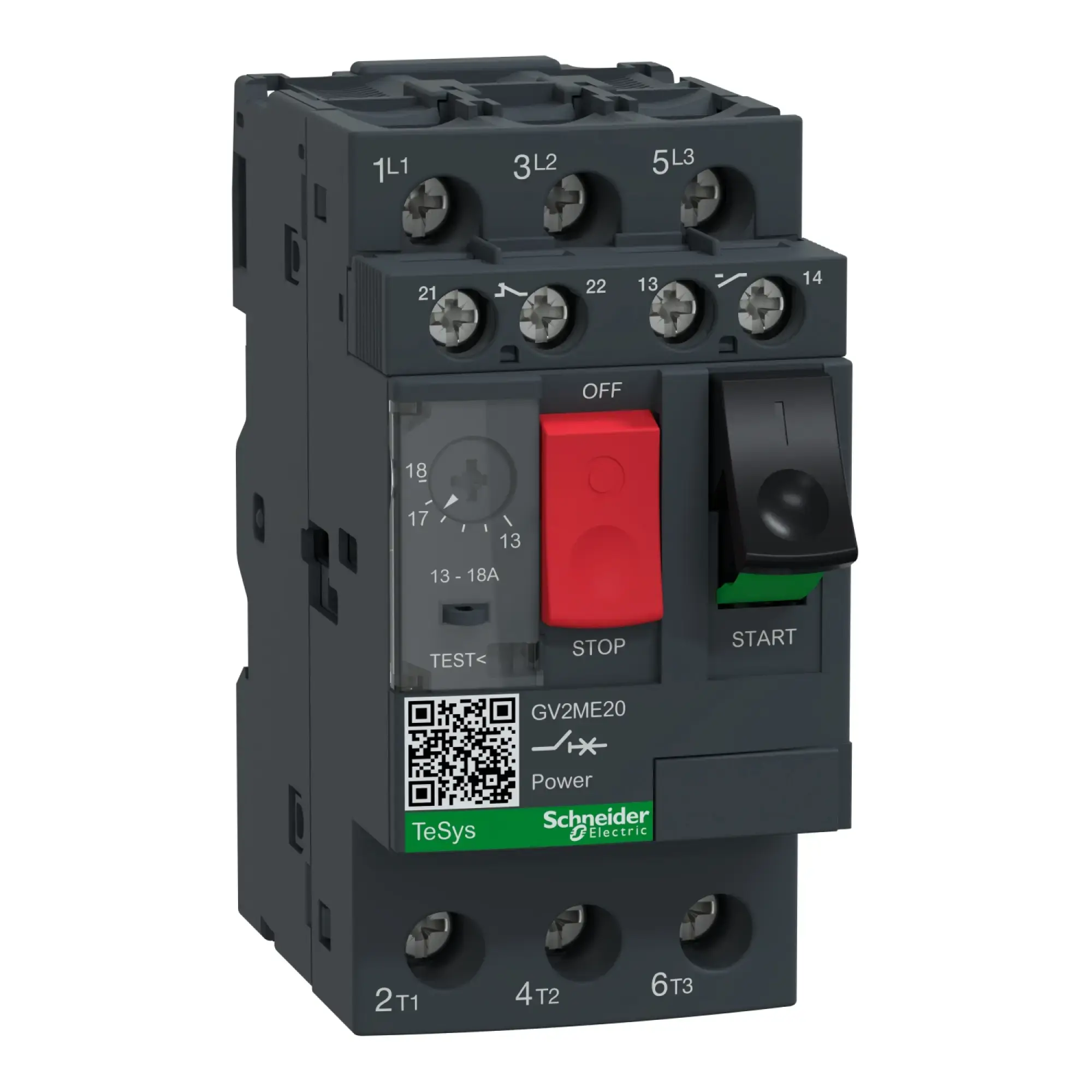 Schneider Electric GV2ME20AE11TQ Motor Power Switch GV2-ME, 13-18A, 3 3d, thermal/magnetic tripping unit (img_002)