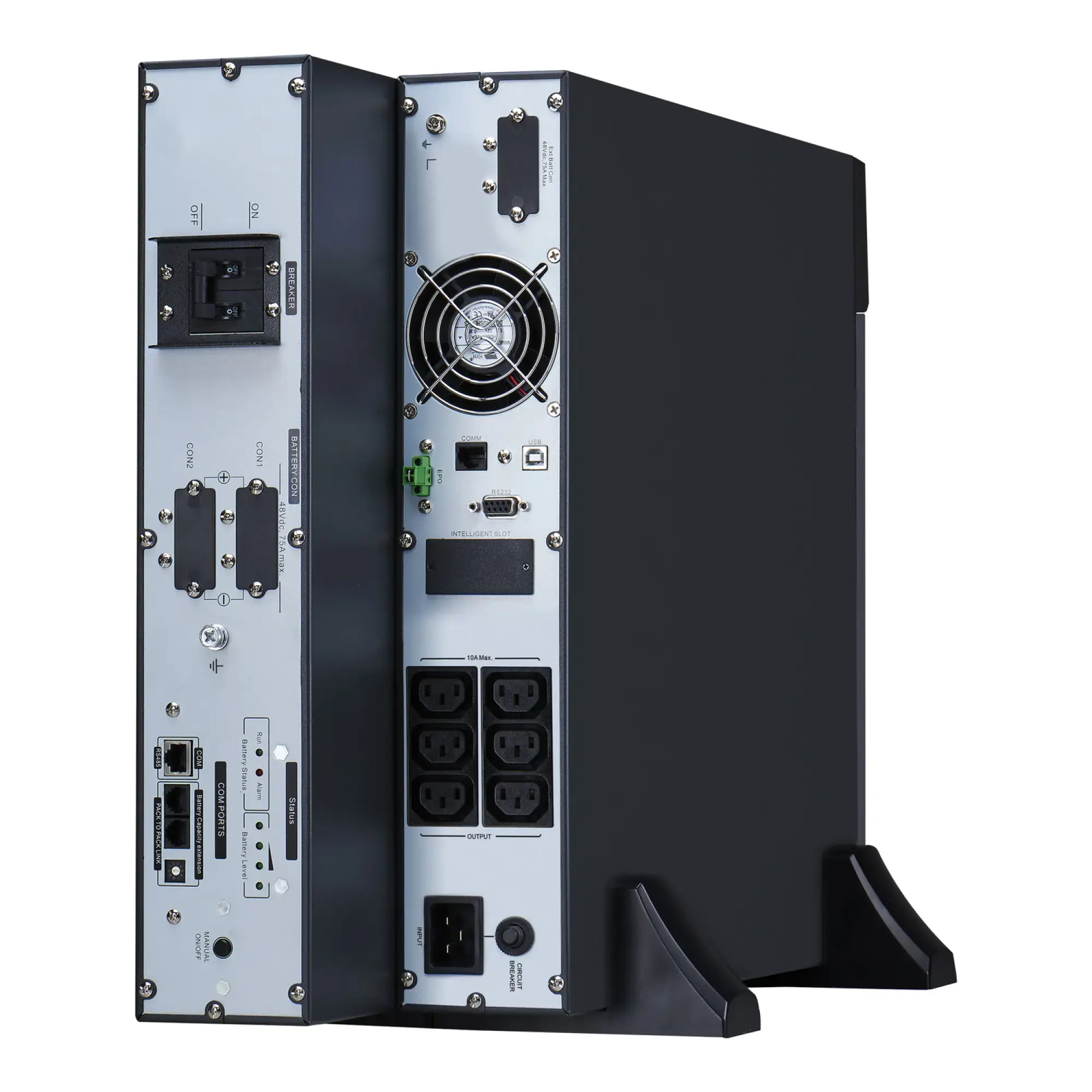 APC SRVL2KRILRK APC Easy UPS On-Line, 2000VA, Lithium-Ionen, Rack/Tower 4HE, 230V, 6 IEC C13 Ausgänge, Kartensteckplatz, verlängerte Laufzeit, mit Schienenkit (img_003)