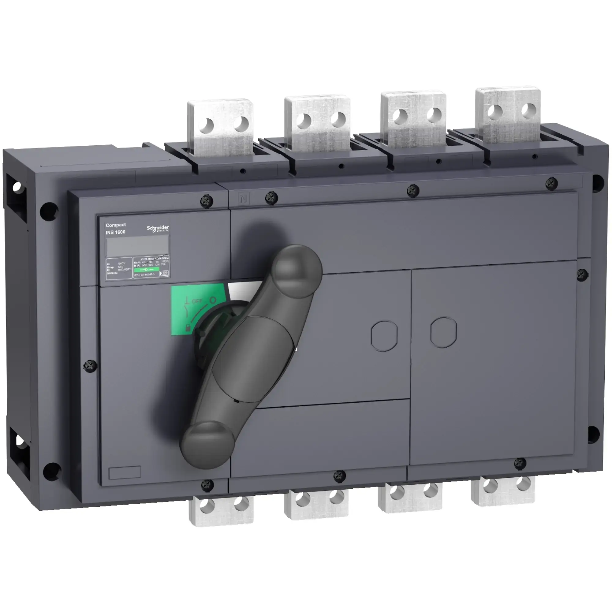 Schneider Electric 31343 Compact INS630b 4P 630A Fixed Mount Load Break Switch with Black Rotary Drive (img_002)