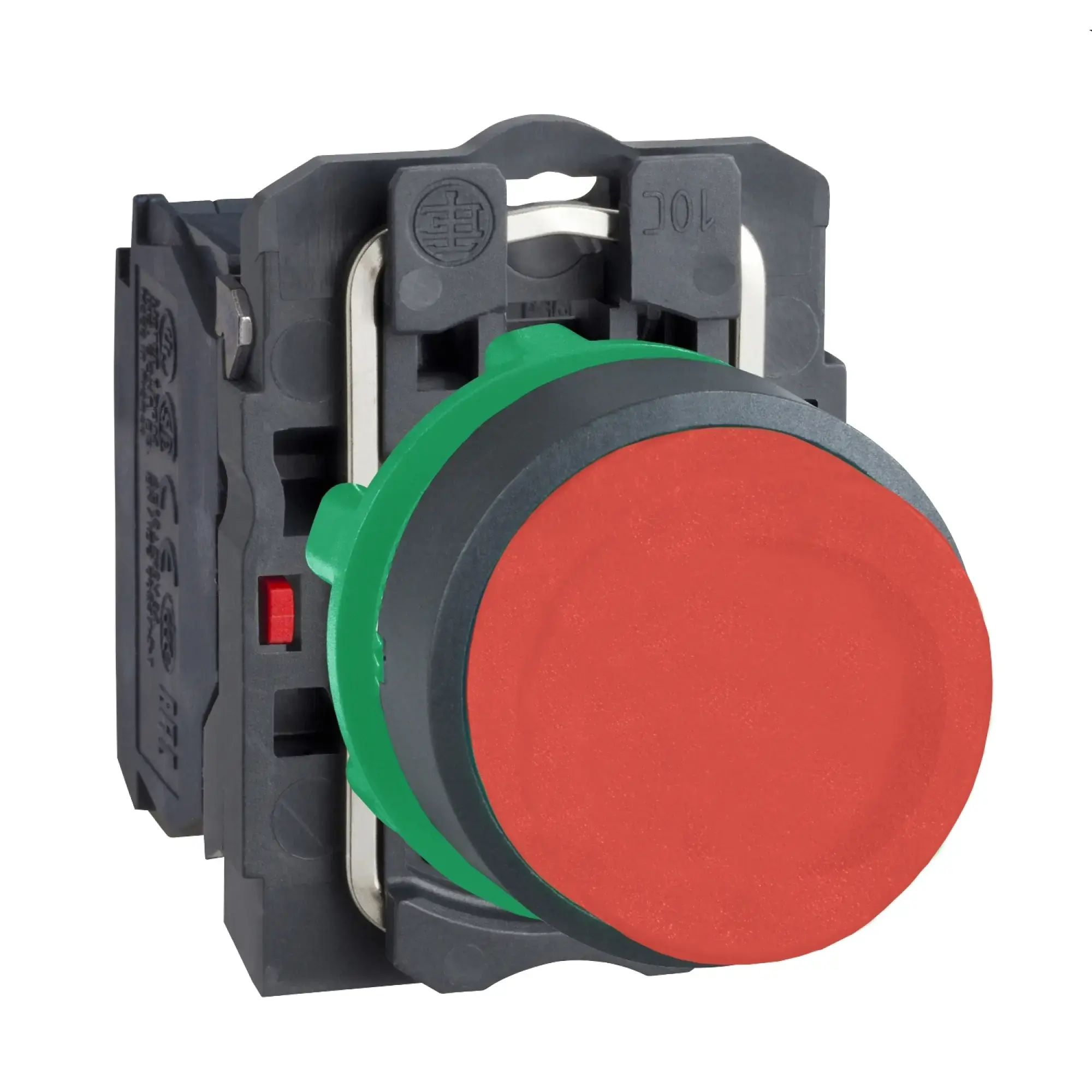 Schneider Electric XB5AL42 Pushbutton, Harmony XB5, plastic, prominent, red, blank, 22mm, momentary, 1NC (img_003)