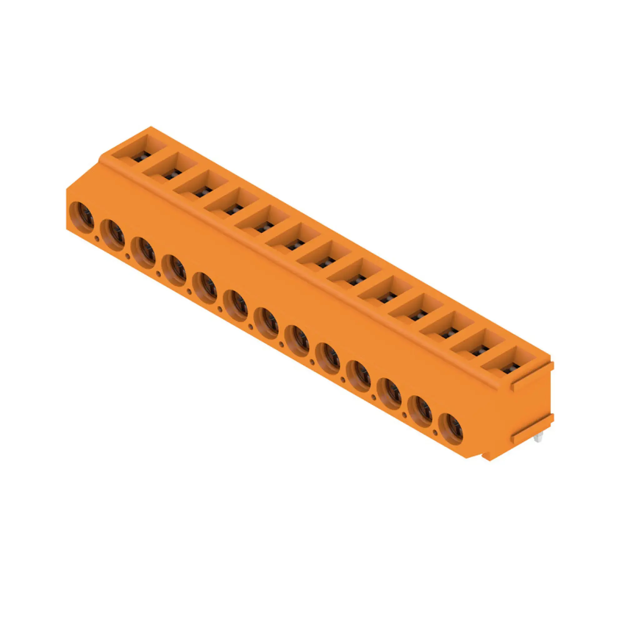 Weidmüller 1234340000 PCB terminal, 320 V, 17.5 A, Pitch in mm: 5.00, 2.5 mm², Number of poles: 13, Clamping yoke connection, THT solder connection, 180°, Box (img_001)