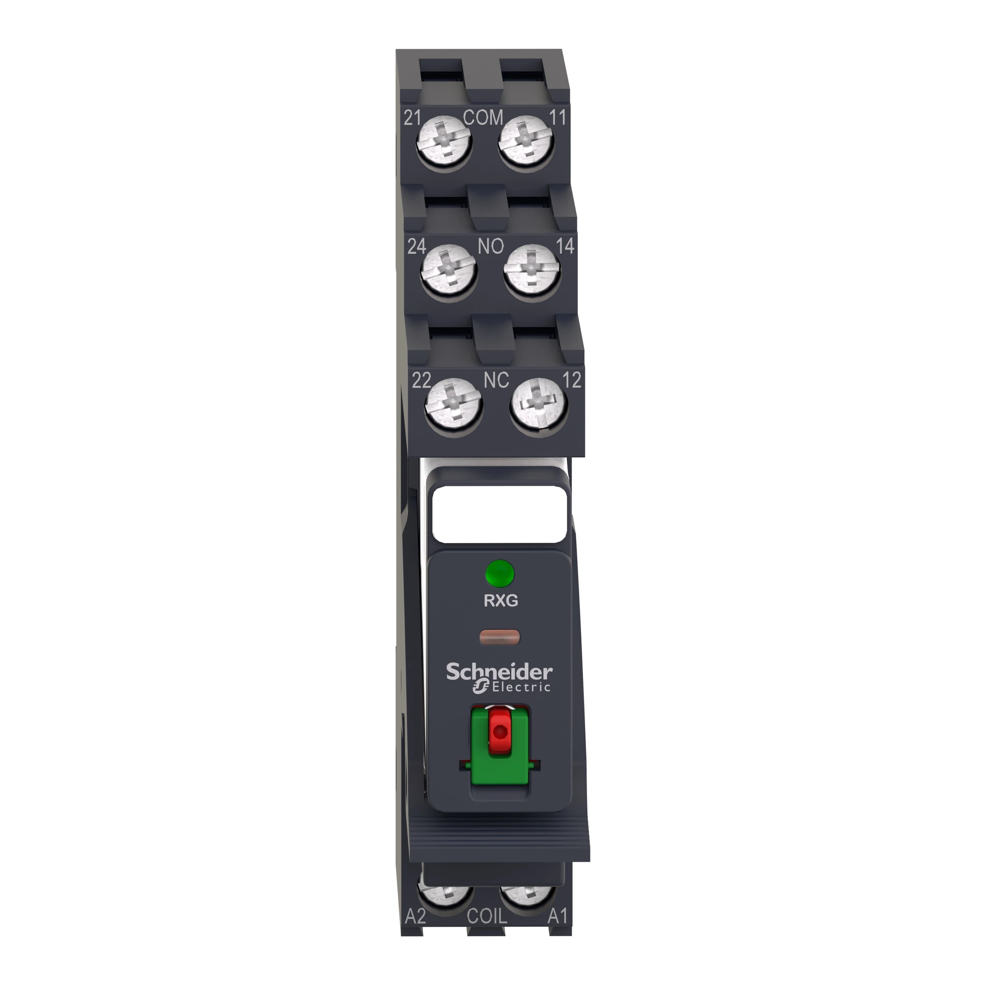 Schneider Electric RXG22P7PV Interface relay 2W 5A 230VAC LED test button base bracket varistor mounted (img_004)