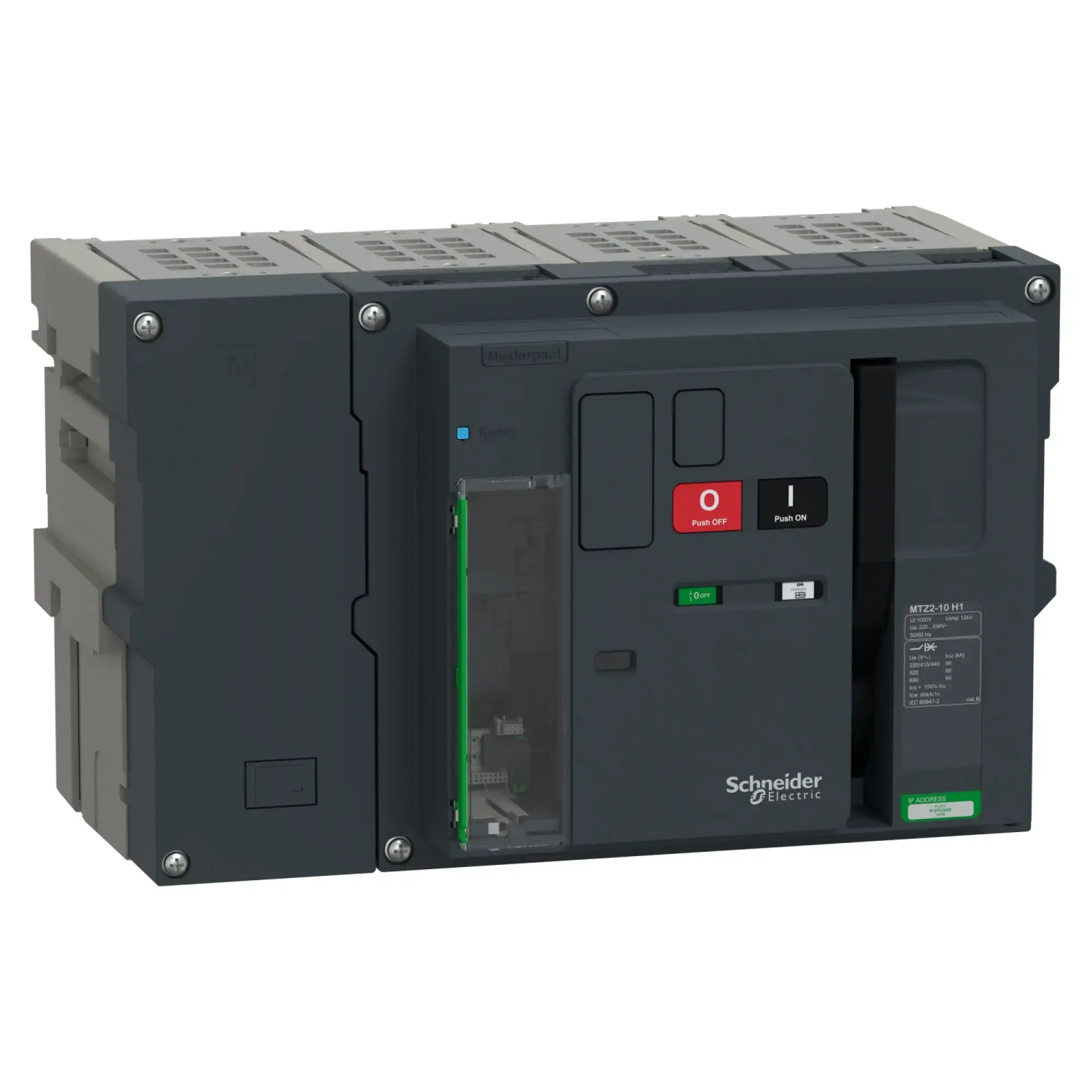Schneider Electric LV948252 MasterPacT MTZ2 10 1000A H1 66kA/440VAC (Icu) 4P Grundschalter Einschub für MicroLogic Active (img_002)