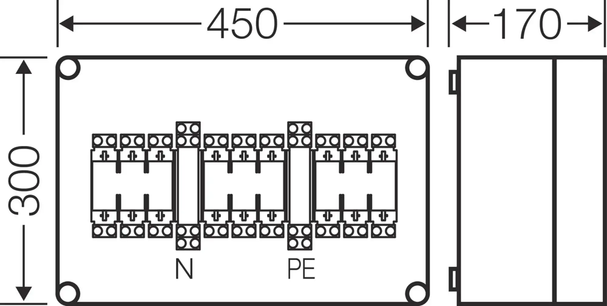 Hensel 2000156 Mi-NH-Sicherungsgehäuse 3xNH 00 , 3polig, 125 A + PE + N Mi 4350 (img_004) Hensel 2000156 Mi-NH-Sicherungsgehäuse 3xNH 00 , 3polig, 125 A + PE + N Mi 4350 (img_004)