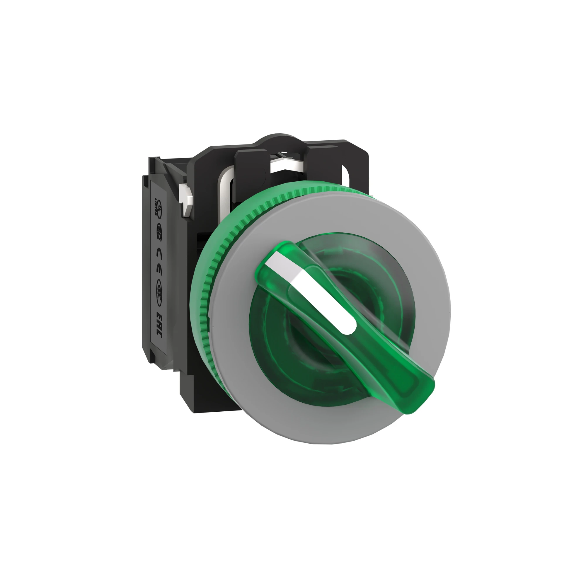 Schneider Electric XB5FK123B5C0 Illuminated Selector Switch, Harmony XB5F, Plastic, Light Grey, Green, 30mm, Universal LED, 2 Positions, 1NO + 1NC, 24V ACDC (img_001) Schneider Electric XB5FK123B5C0 Illuminated Selector Switch, Harmony XB5F, Plastic, Light Grey, Green, 30mm, Universal LED, 2 Positions, 1NO + 1NC, 24V ACDC (img_001)