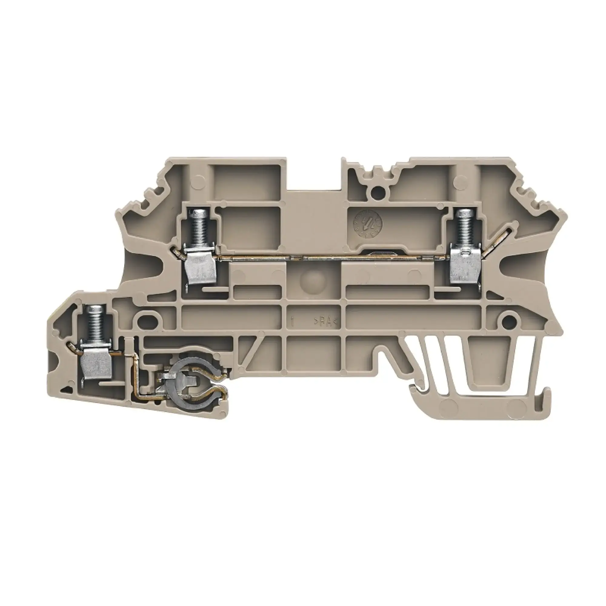 Weidmüller 1143060000 Multi-tier modular terminal, Screw connection, dark beige, 2.5 mm², 800 V, 400 V, Number of connections: 3, Number of levels: 2, TS 35, V-0, Wemid (img_001)