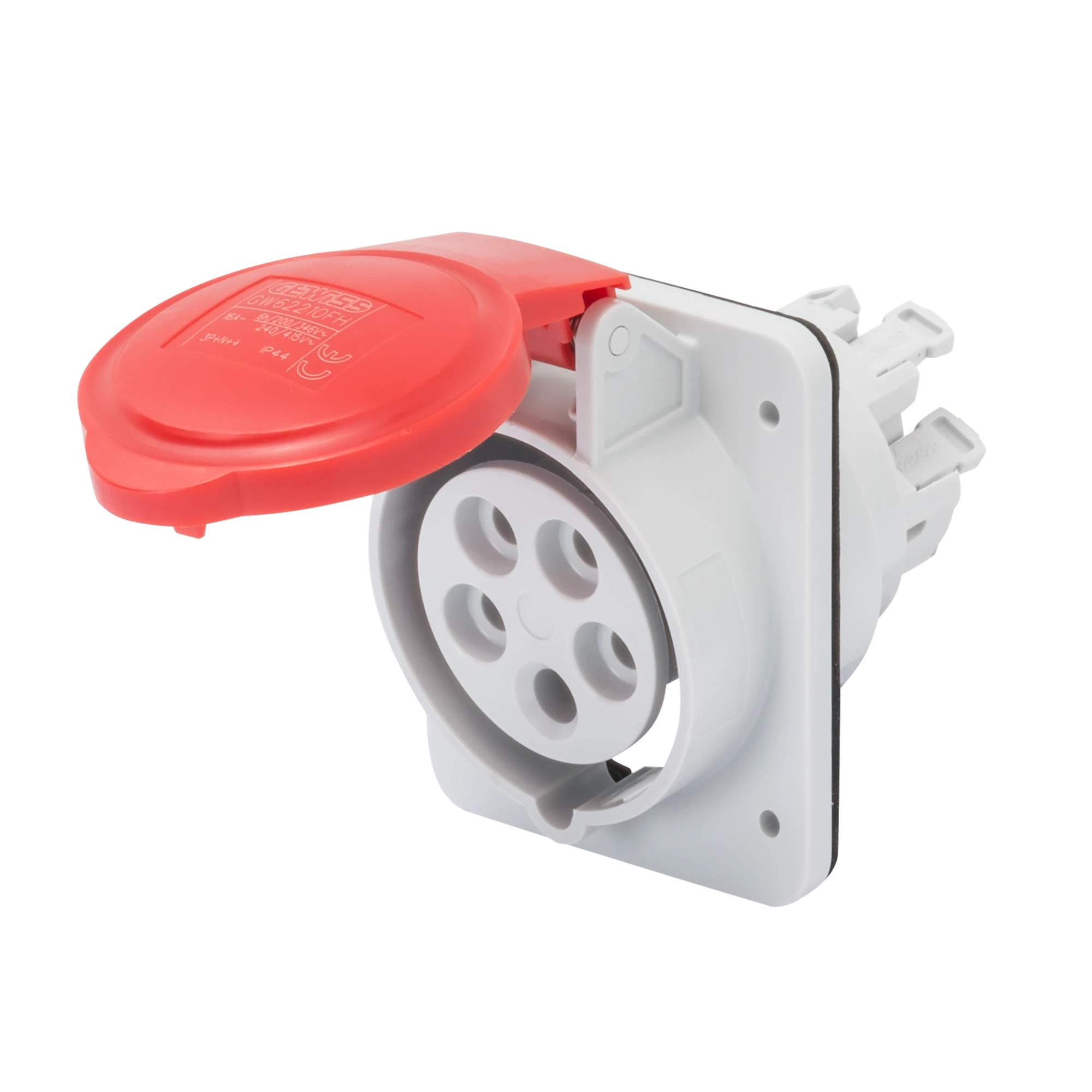 GEWISS GW62219FH 10° ANGLED FLUSH-MOUNTING SOCKET-OUTLET HP - IP44/IP54 - 2P+E 32A 380-415V 50/60HZ - RED - 9H - FAST WIRING (img_001) GEWISS GW62219FH 10° ANGLED FLUSH-MOUNTING SOCKET-OUTLET HP - IP44/IP54 - 2P+E 32A 380-415V 50/60HZ - RED - 9H - FAST WIRING (img_001)