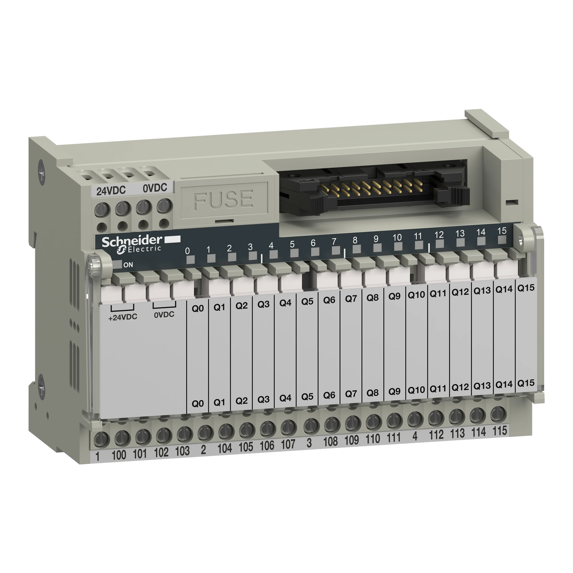 Schneider Electric ABE7R16T111 Terminal block with permanently soldered relay ABE7, 16 channels, relay 5mm (img_001)