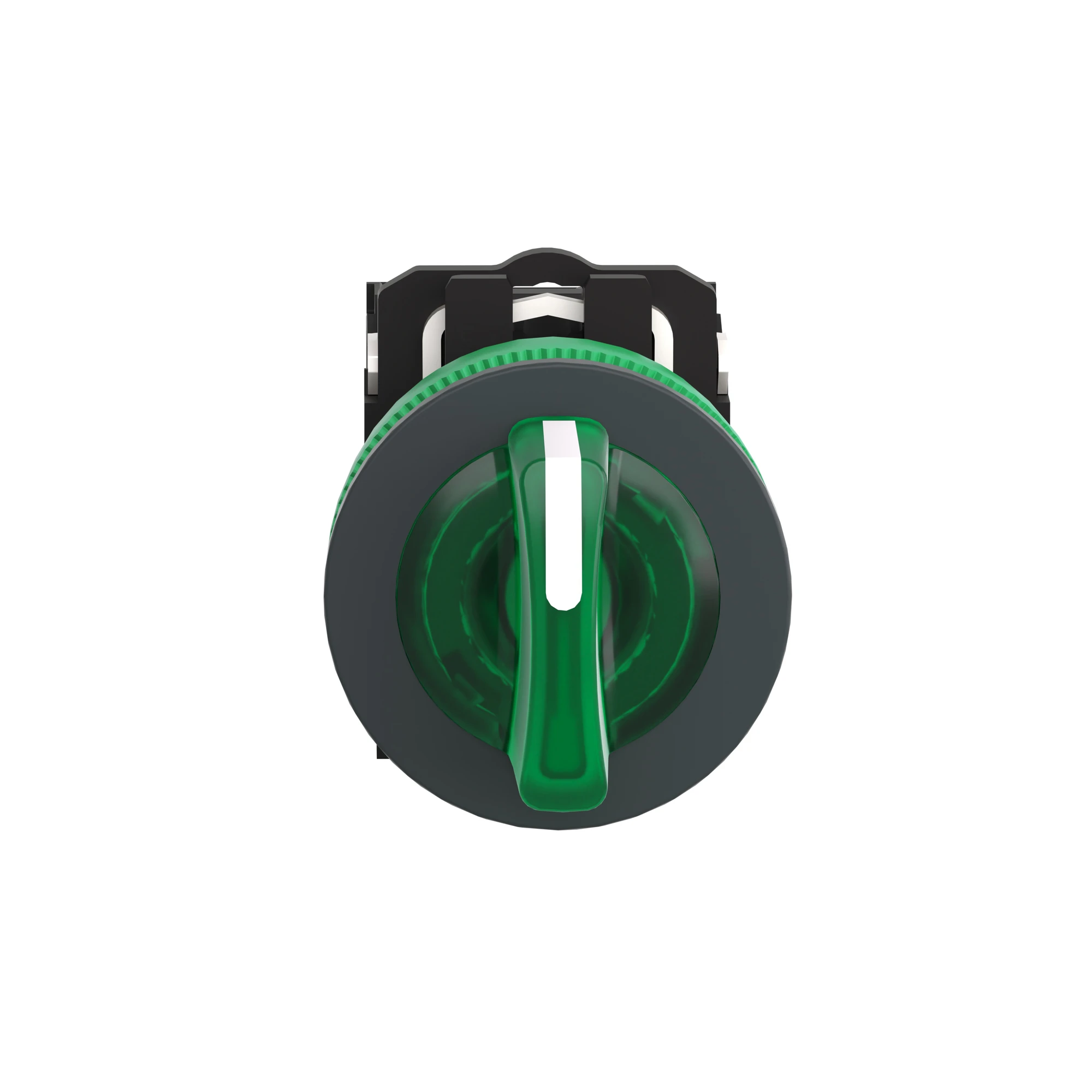 Schneider Electric XB5FK133G5 Illuminated selector switch, Harmony XB5F, plastic, green, 30mm, universal LED, 3 positions, 1NC + 1NO, 110-120V AC (img_005)