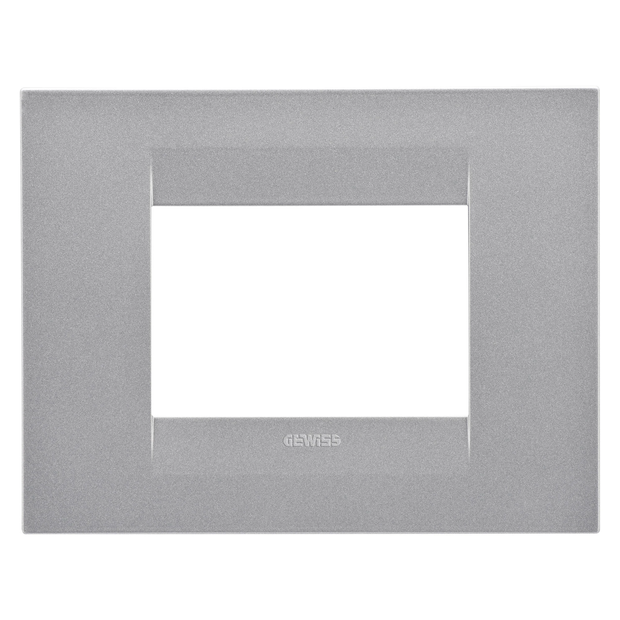 GEWISS GW16403VT GEO PLATE - IN PAINTED TECHNOPOLYMER - 3 MODULES - TITANIUM - CHORUSMART (img_001) GEWISS GW16403VT GEO PLATE - IN PAINTED TECHNOPOLYMER - 3 MODULES - TITANIUM - CHORUSMART (img_001)