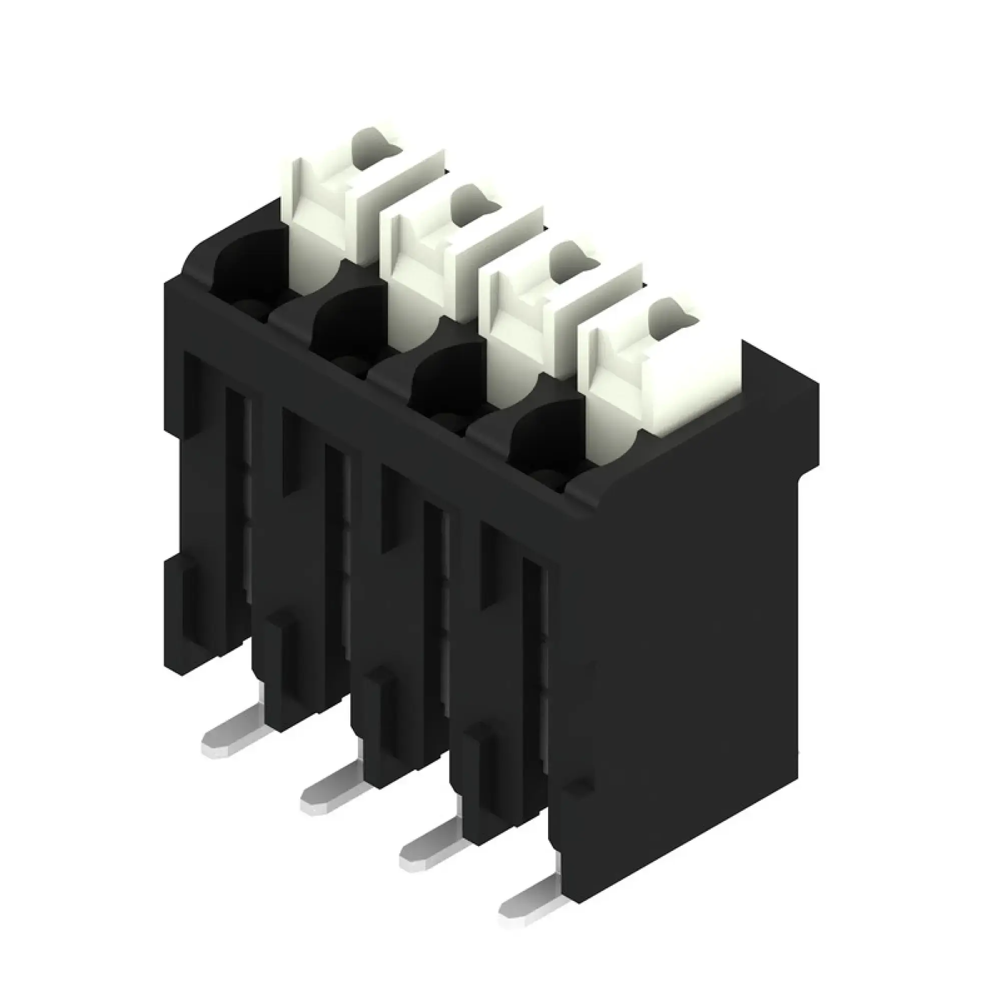 Weidmüller 1250380000 PCB terminal, 160 V, 17.5 A, Pitch in mm: 3.50, 1.5 mm², Number of poles: 4, PUSH IN with actuator, SMD solder connection, 180°, Tape (img_001) Weidmüller 1250380000 PCB terminal, 160 V, 17.5 A, Pitch in mm: 3.50, 1.5 mm², Number of poles: 4, PUSH IN with actuator, SMD solder connection, 180°, Tape (img_001)