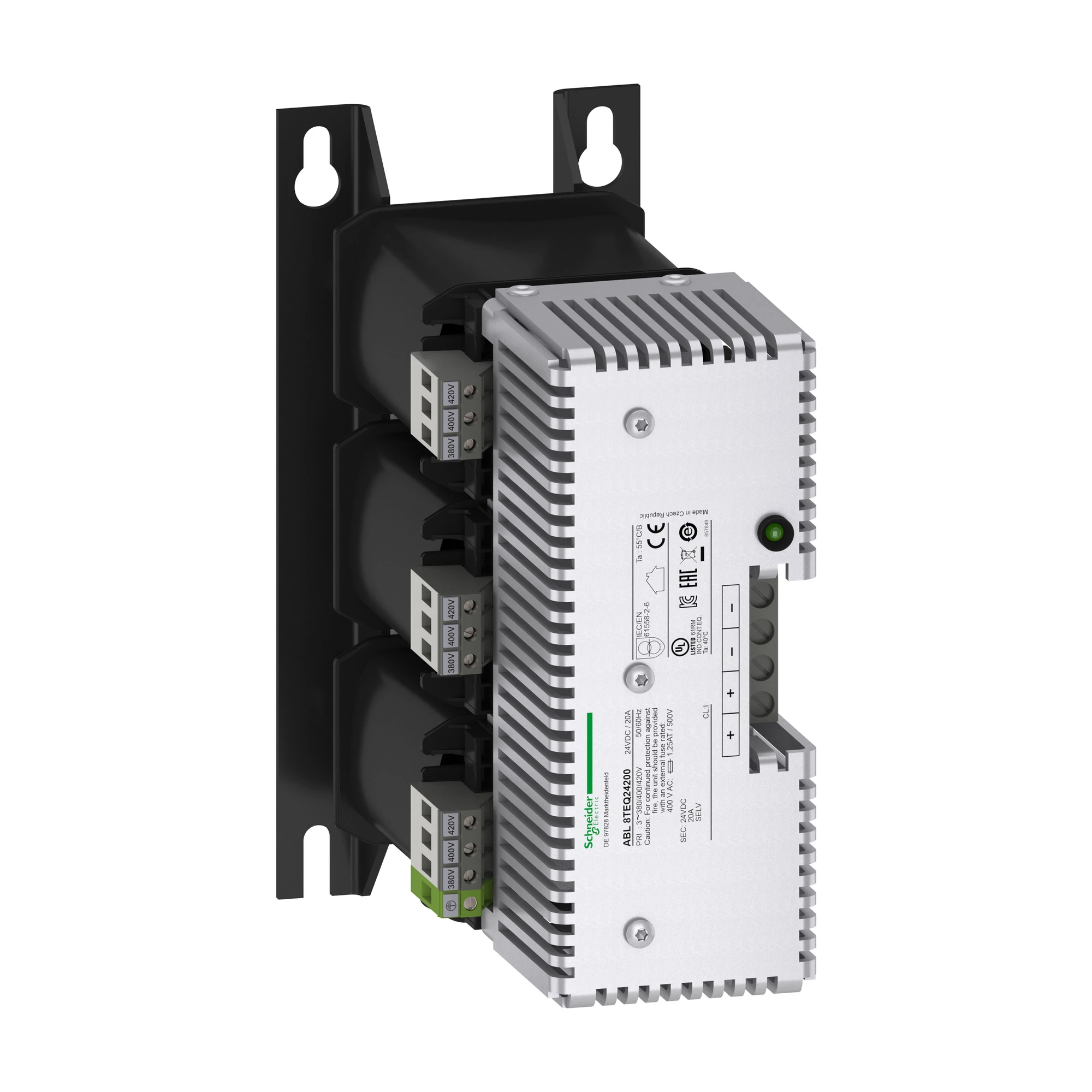 Schneider Electric ABL8TEQ24200 Power Supply, Modicon ABL8, Rectified, Filtered, 3-phase, 400V AC, 24V DC, 20A, 480W (img_001) Schneider Electric ABL8TEQ24200 Power Supply, Modicon ABL8, Rectified, Filtered, 3-phase, 400V AC, 24V DC, 20A, 480W (img_001)