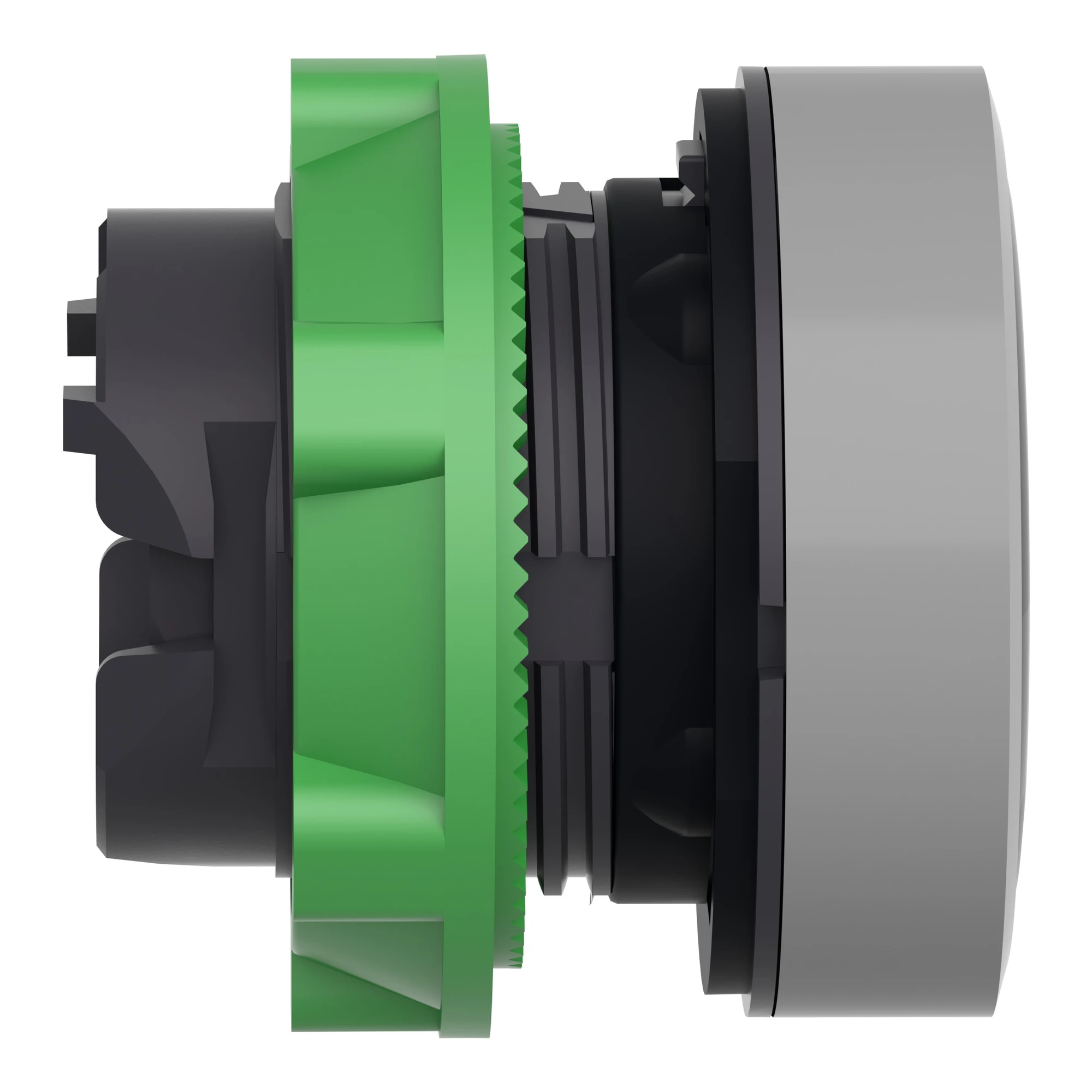 Schneider Electric ZB5AH02C0 Pushbutton, Front element, Harmony XB5, Plastic, 22mm, light gray, black, unmarked, latching (img_003)
