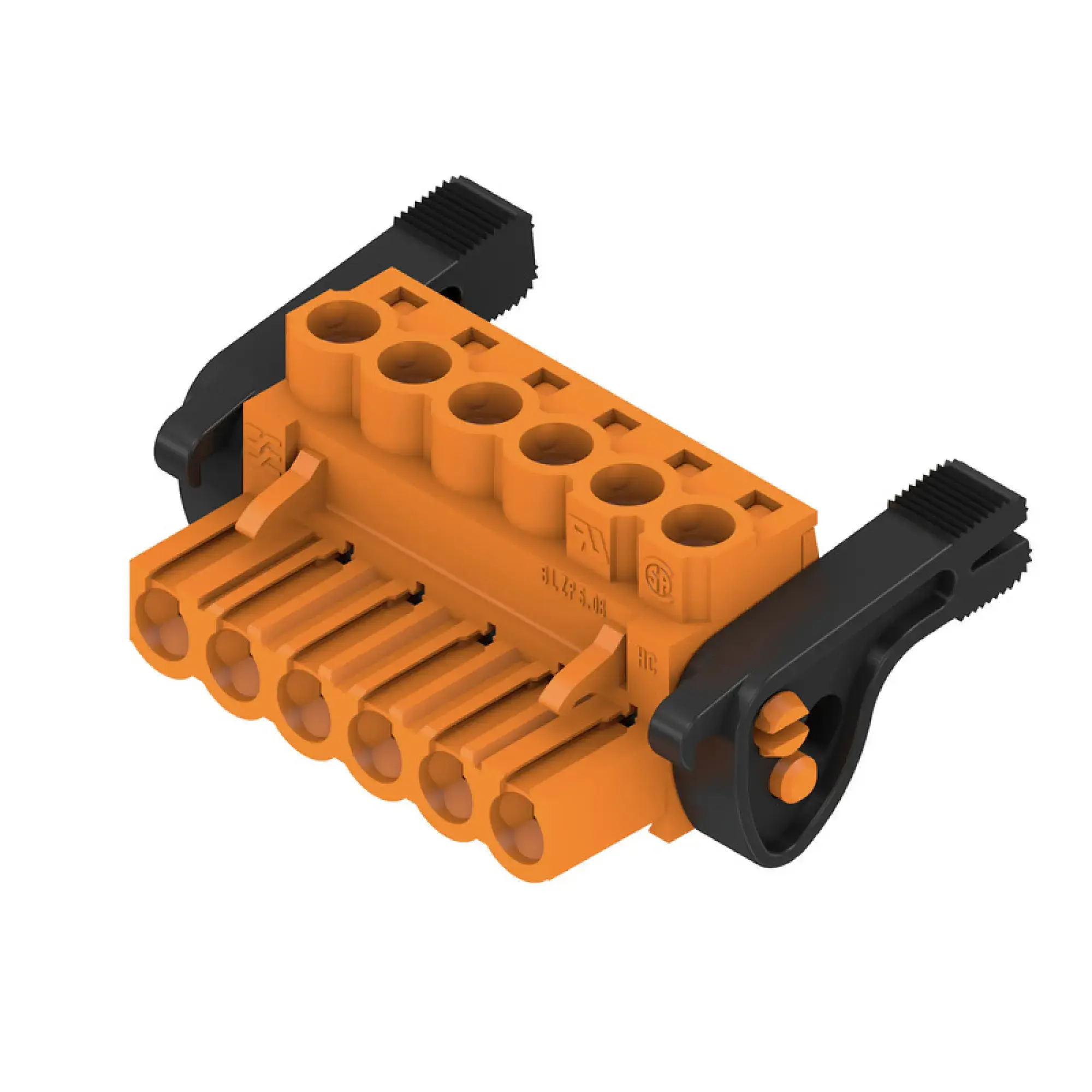 Weidmüller 1944870000 PCB connector (wire connection), 320 V, 23 A, Pitch in mm: 5.08, 4 mm², Number of poles: 6, Clamping yoke connection, Box (img_001)