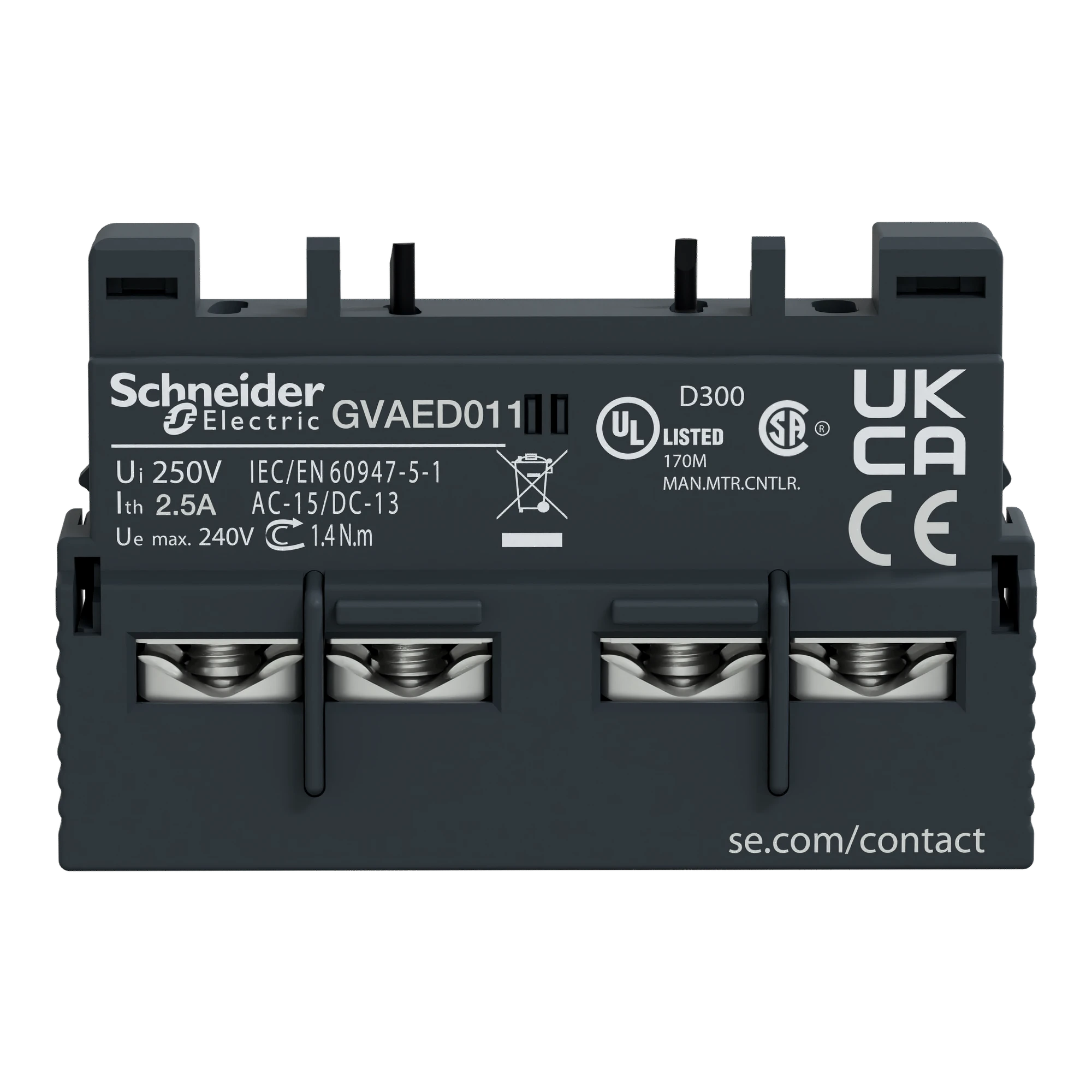 Schneider Electric GVAED011 Auxiliary switch 1NO+1NC, fault (img_004) Schneider Electric GVAED011 Auxiliary switch 1NO+1NC, fault (img_004)