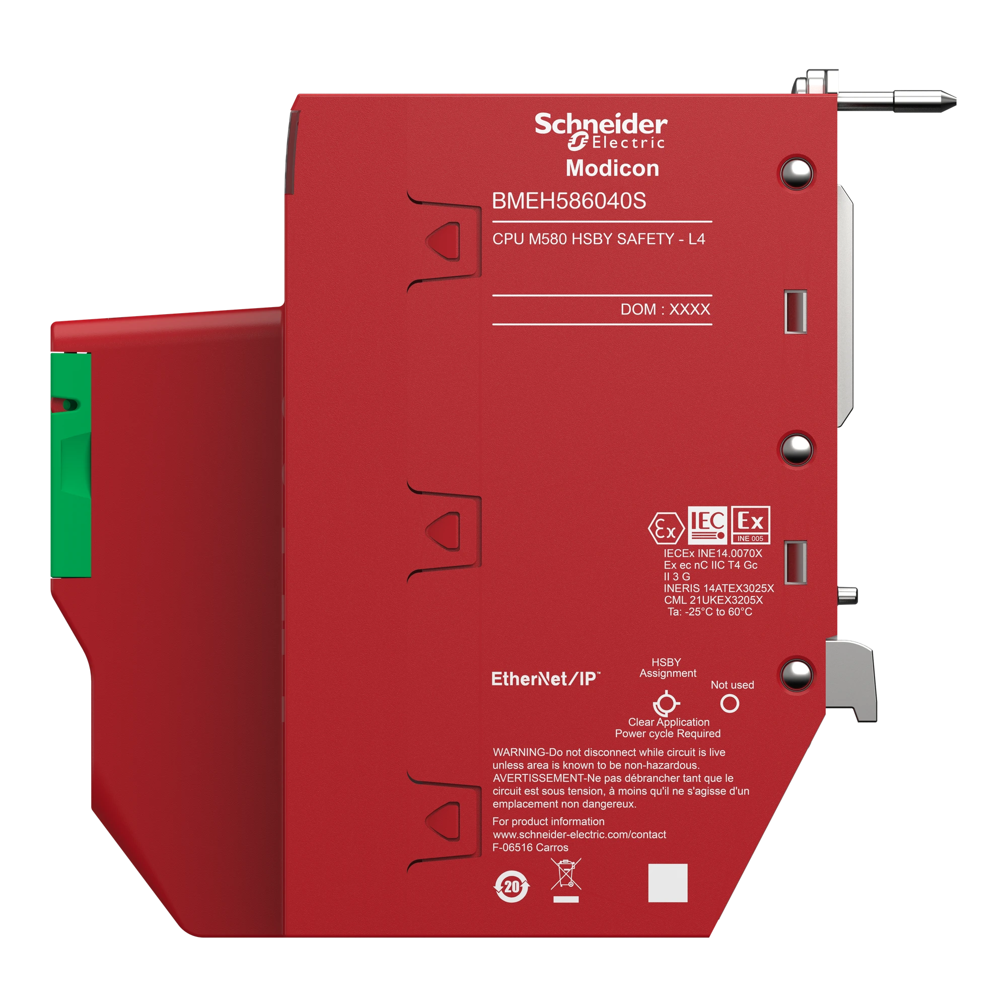 Schneider Electric BMEH586040S Modicon M580S HSBY Safety CPU Module, 6040 Level 6 DIO+RIO, 64 MB, 61 Eth-Devices, 31 Remote I/O Racks (X80 & Quantum I/O) (img_006) Schneider Electric BMEH586040S Modicon M580S HSBY Safety CPU Module, 6040 Level 6 DIO+RIO, 64 MB, 61 Eth-Devices, 31 Remote I/O Racks (X80 & Quantum I/O) (img_006)