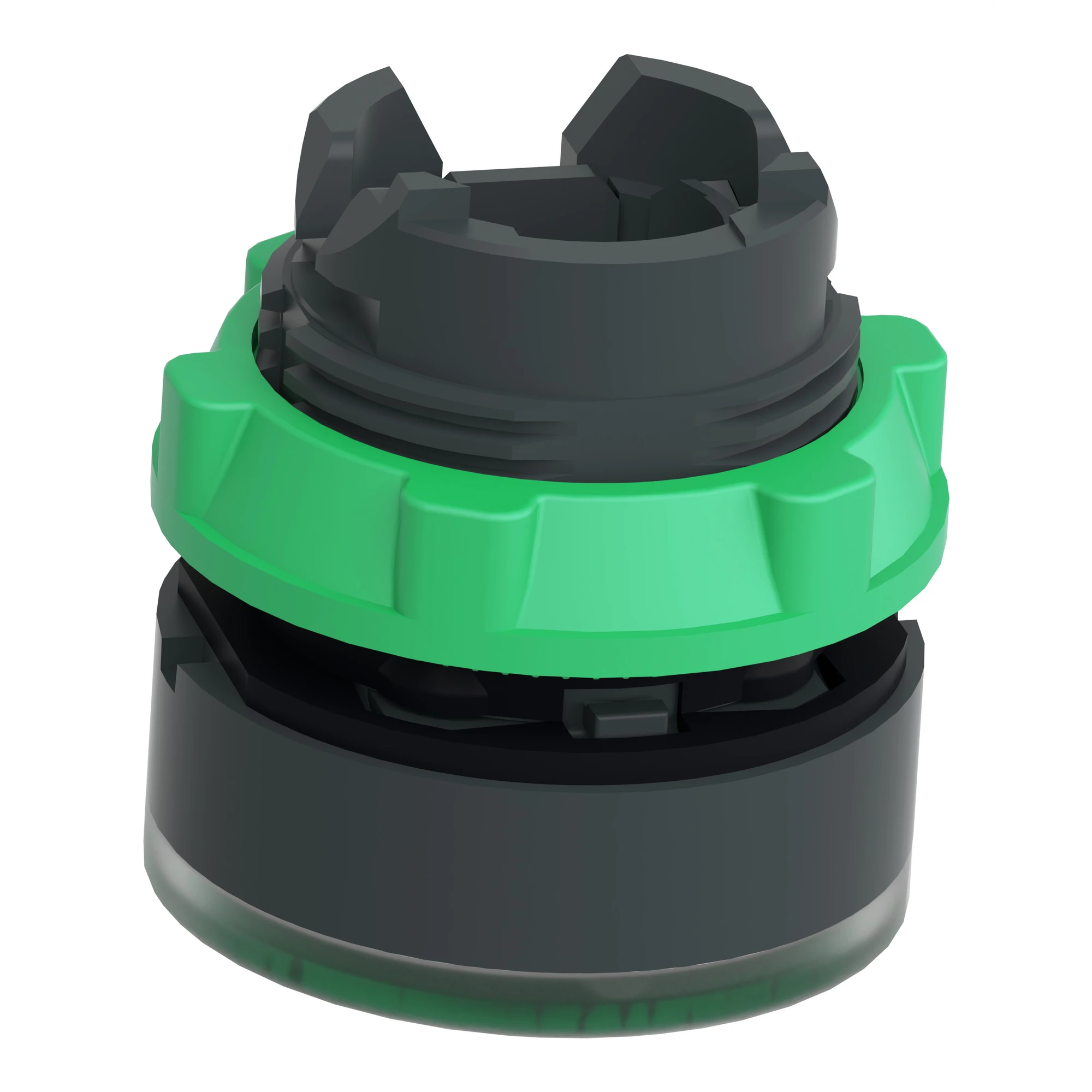 Schneider Electric ZB5AW333S Illuminated pushbutton, front element, Harmony XB5, plastic, 22mm, green, for universal LED, grooved dome (img_007)