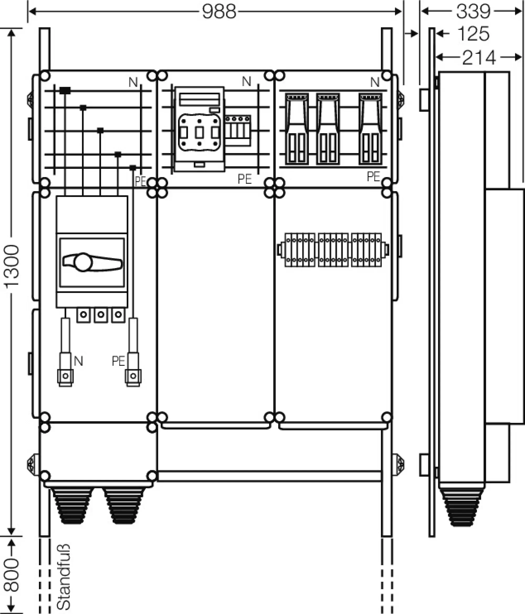 Hensel 65000220 Ladeverteiler für bis zu 3 Doppelladepunkte à 22kW Mi EV 44kW 3001 (img_002)