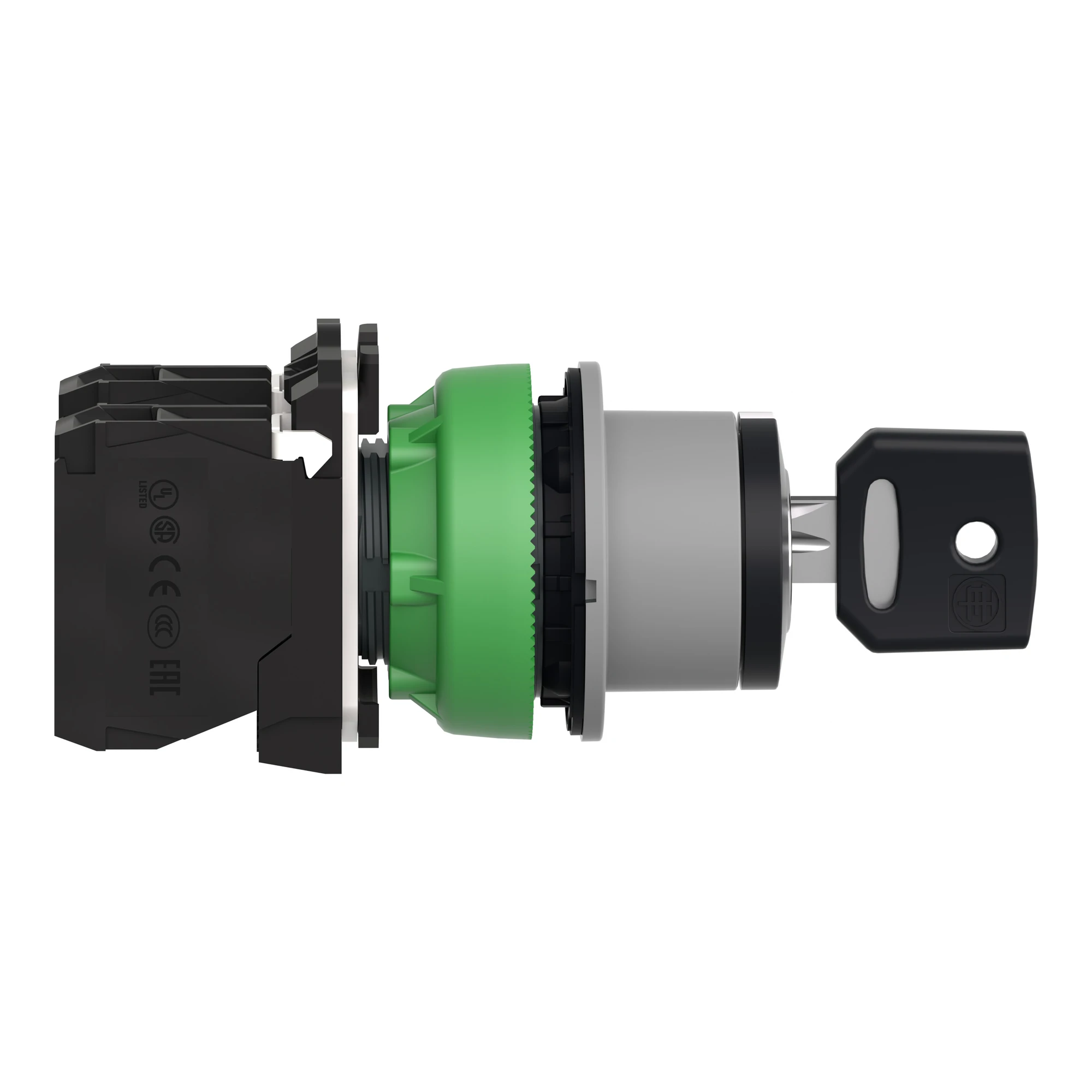 Schneider Electric XB5FG33C0 Key switch, Harmony XB5F, plastic, light gray, black, 3 positions, 30mm, latching, Ronis 455, 2S (img_002) Schneider Electric XB5FG33C0 Key switch, Harmony XB5F, plastic, light gray, black, 3 positions, 30mm, latching, Ronis 455, 2S (img_002)