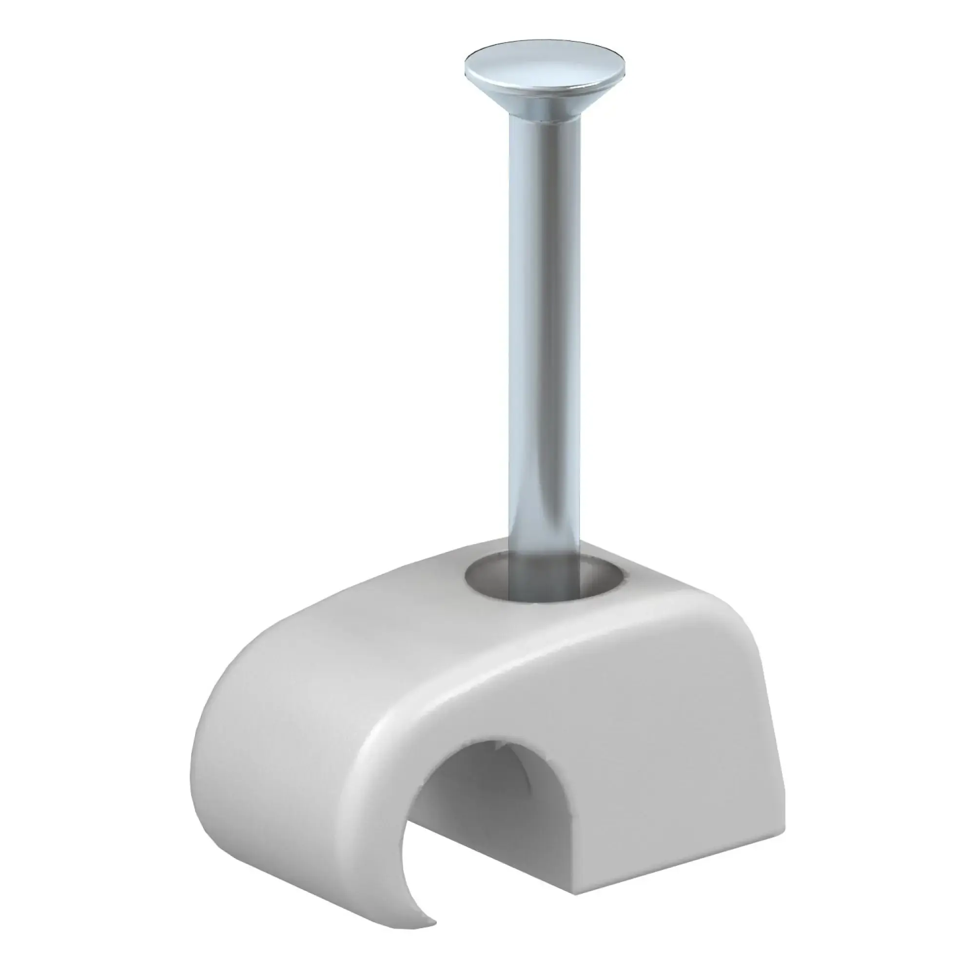 Don Quichotte 991403 Nail clip WKK With nail 4-7/2,0x18mm Polypropylene Light grey RAL 7035 (img_001)