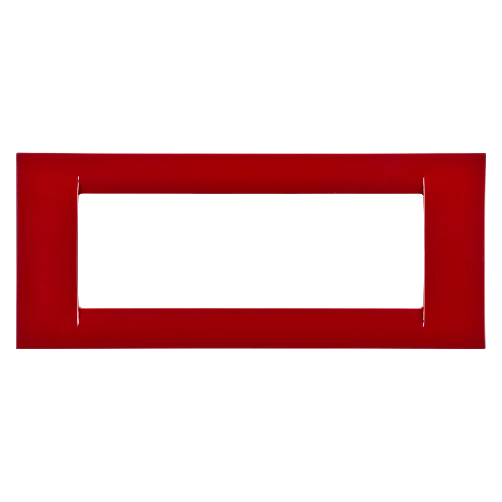 GEWISS GW22136 VIRNA PLATE - IN TECHNOPOLYMER GLOSS FINISHING - 6 GANG - CLASSIC BURGUNDY - SYSTEM (img_001)