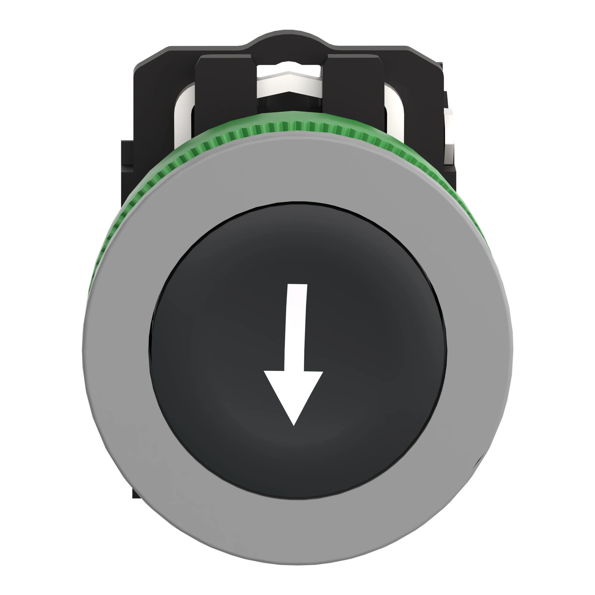 Schneider Electric XB5FA3351C0 Pushbutton, Harmony XB5F, plastic, light grey, black, arrow down, 30mm, momentary, 1NO (img_005)